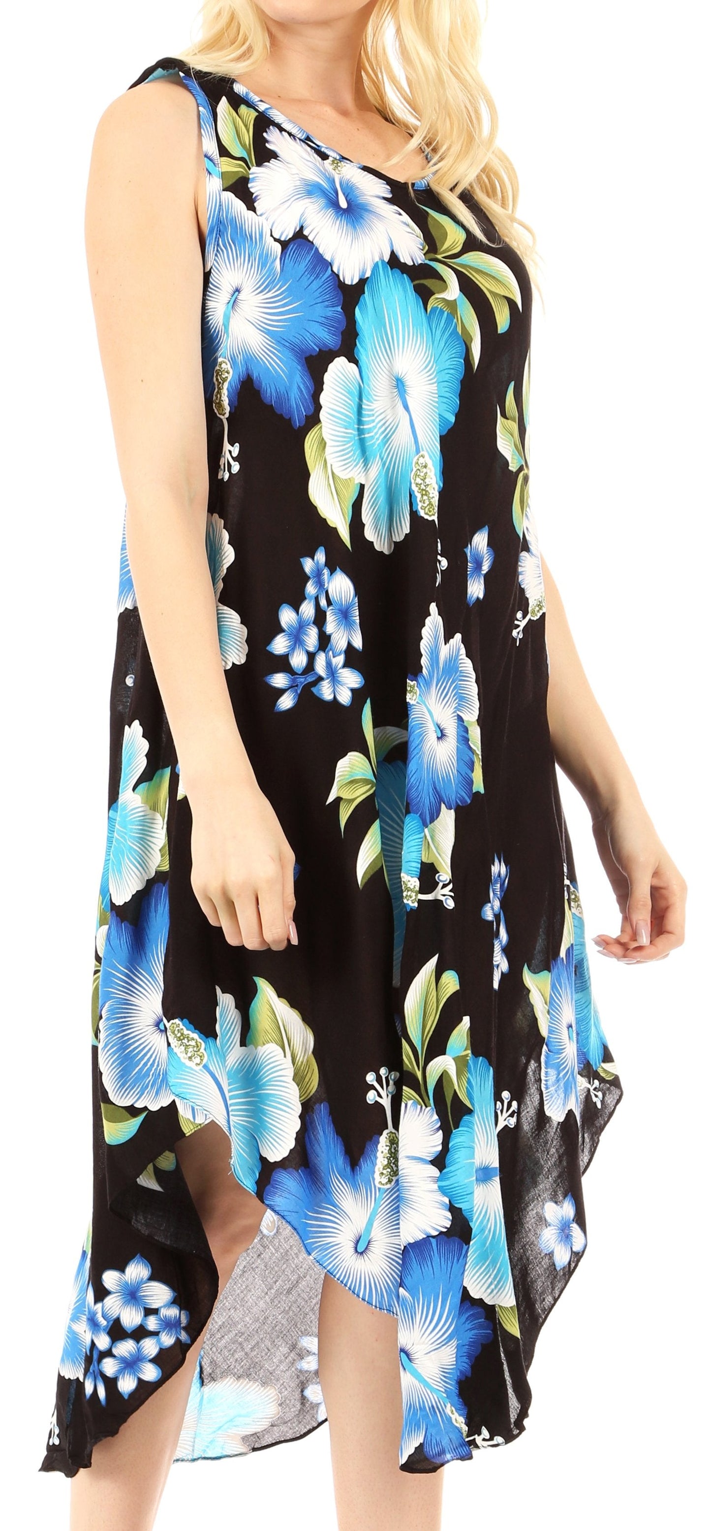 Sakkas Clara Women's Casual Summer Sleeveless Sundress Loose Floral Print Dress - Concordia Style Boutique