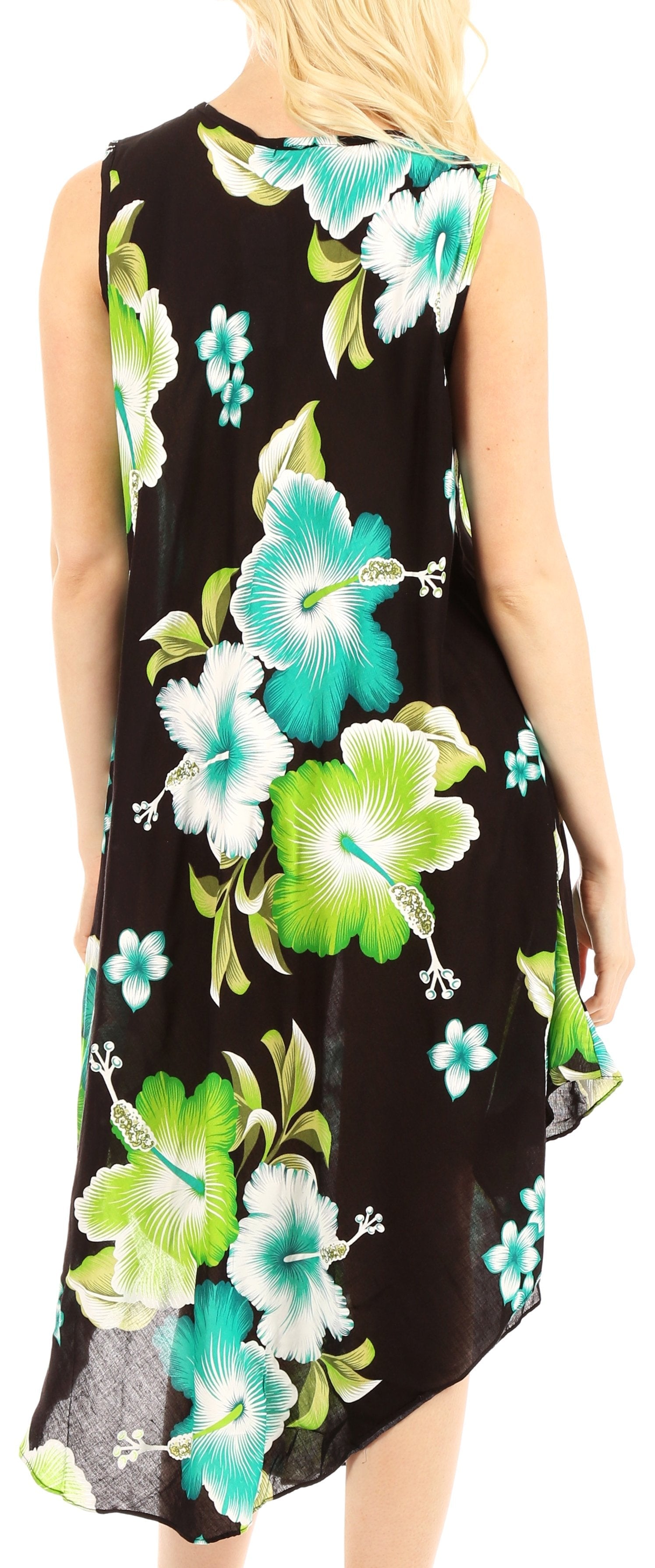Sakkas Clara Women's Casual Summer Sleeveless Sundress Loose Floral Print Dress - Concordia Style Boutique