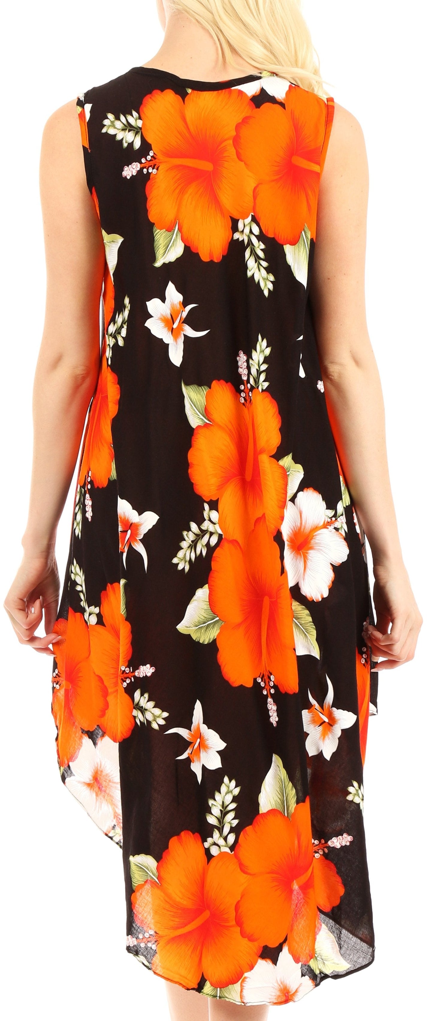 Sakkas Clara Women's Casual Summer Sleeveless Sundress Loose Floral Print Dress - Concordia Style Boutique
