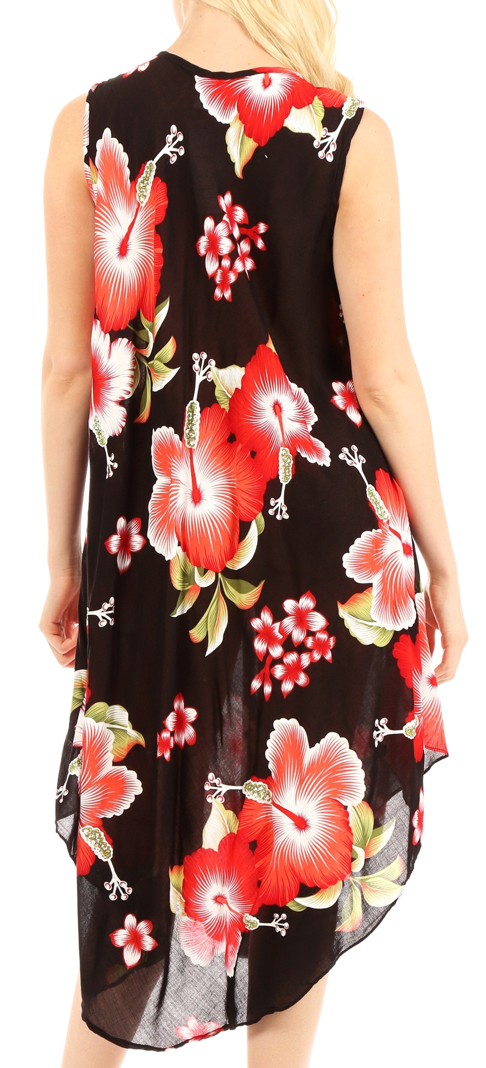 Sakkas Clara Women's Casual Summer Sleeveless Sundress Loose Floral Print Dress - Concordia Style Boutique