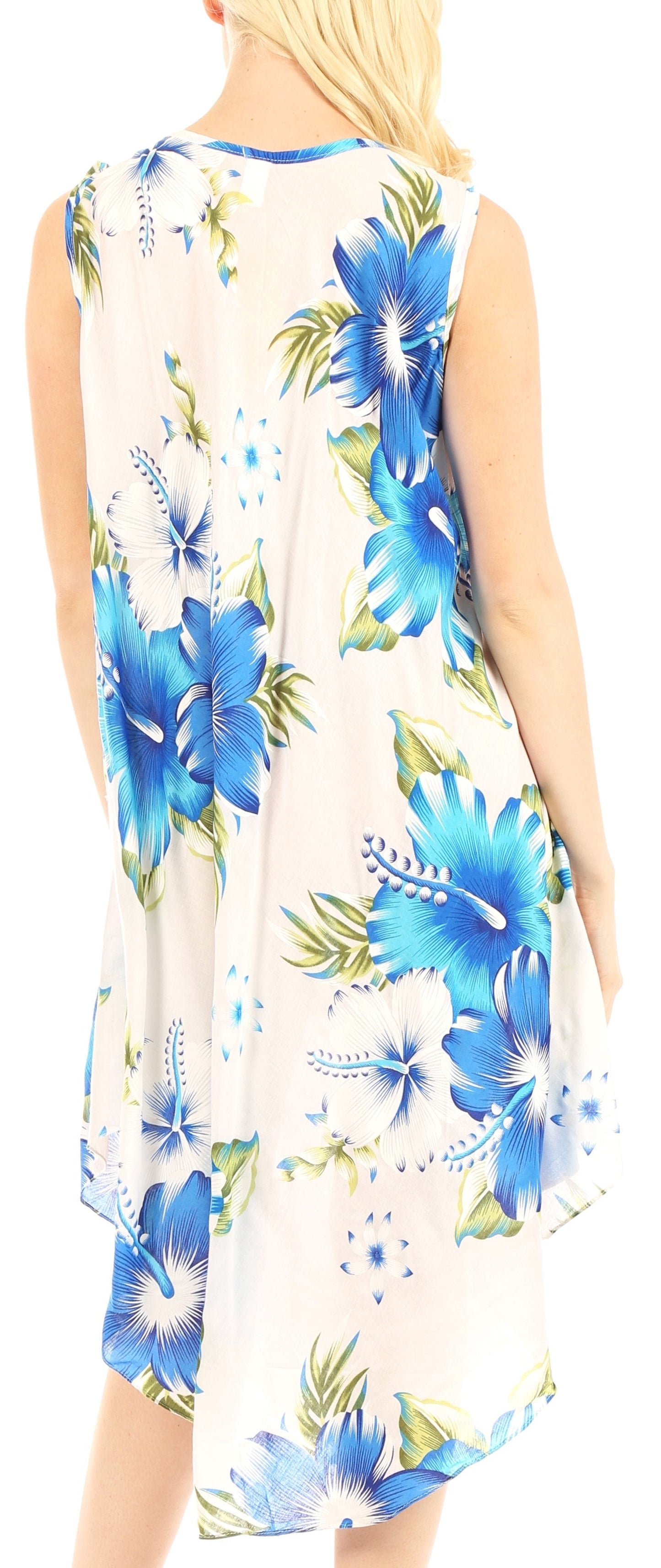 Sakkas Clara Women's Casual Summer Sleeveless Sundress Loose Floral Print Dress - Concordia Style Boutique