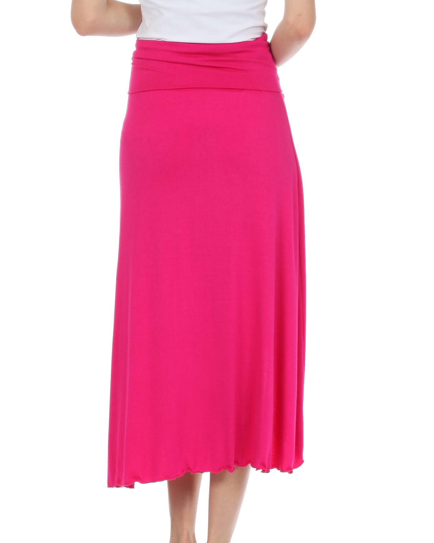 Sakkas Soft Jersey Feel Solid Color Strapless High Low Dress / Skirt - Concordia Style Boutique