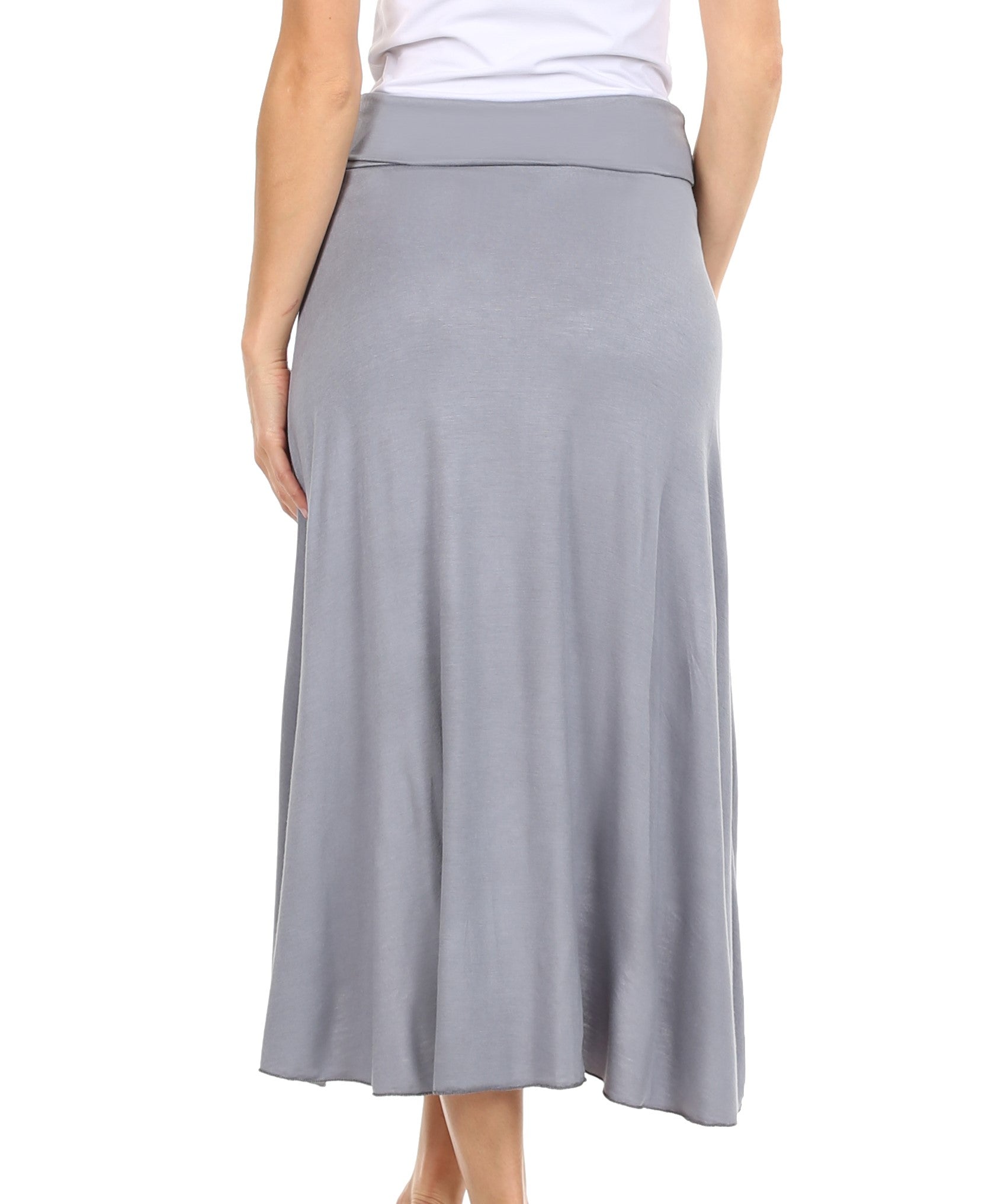 Sakkas Soft Jersey Feel Solid Color Strapless High Low Dress / Skirt - Concordia Style Boutique