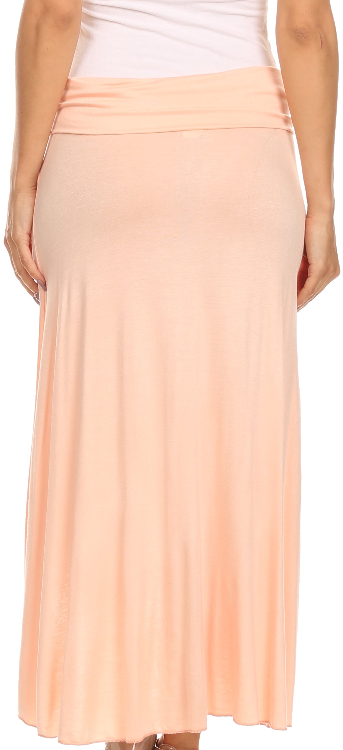 Sakkas Soft Jersey Feel Solid Color Strapless High Low Dress / Skirt - Concordia Style Boutique