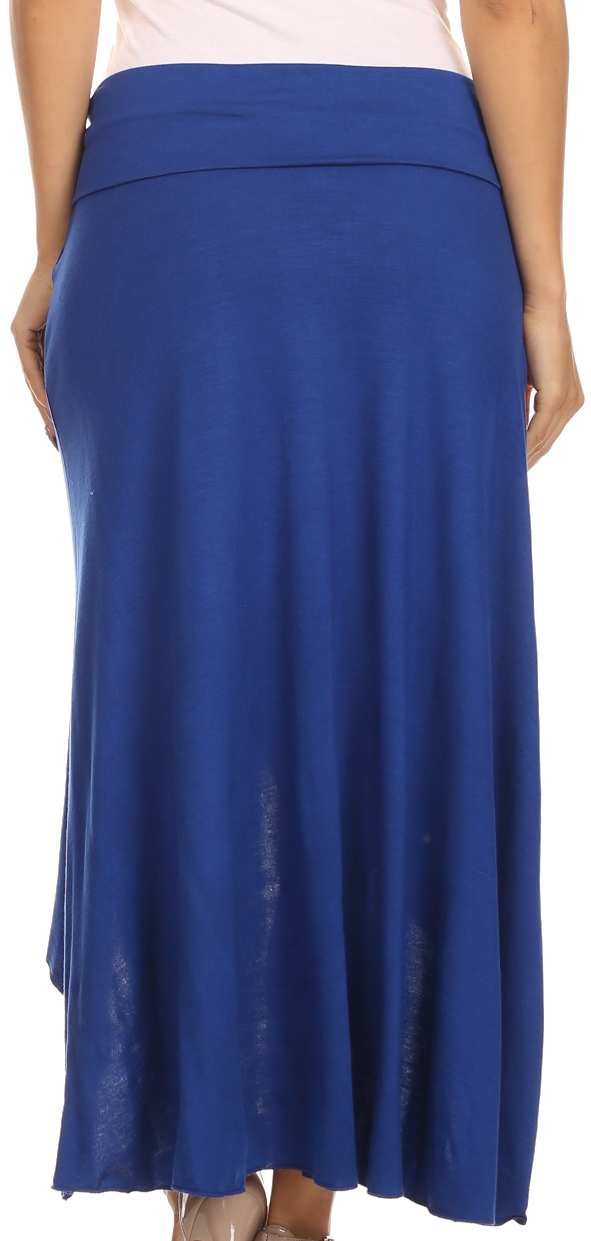 Sakkas Soft Jersey Feel Solid Color Strapless High Low Dress / Skirt - Concordia Style Boutique