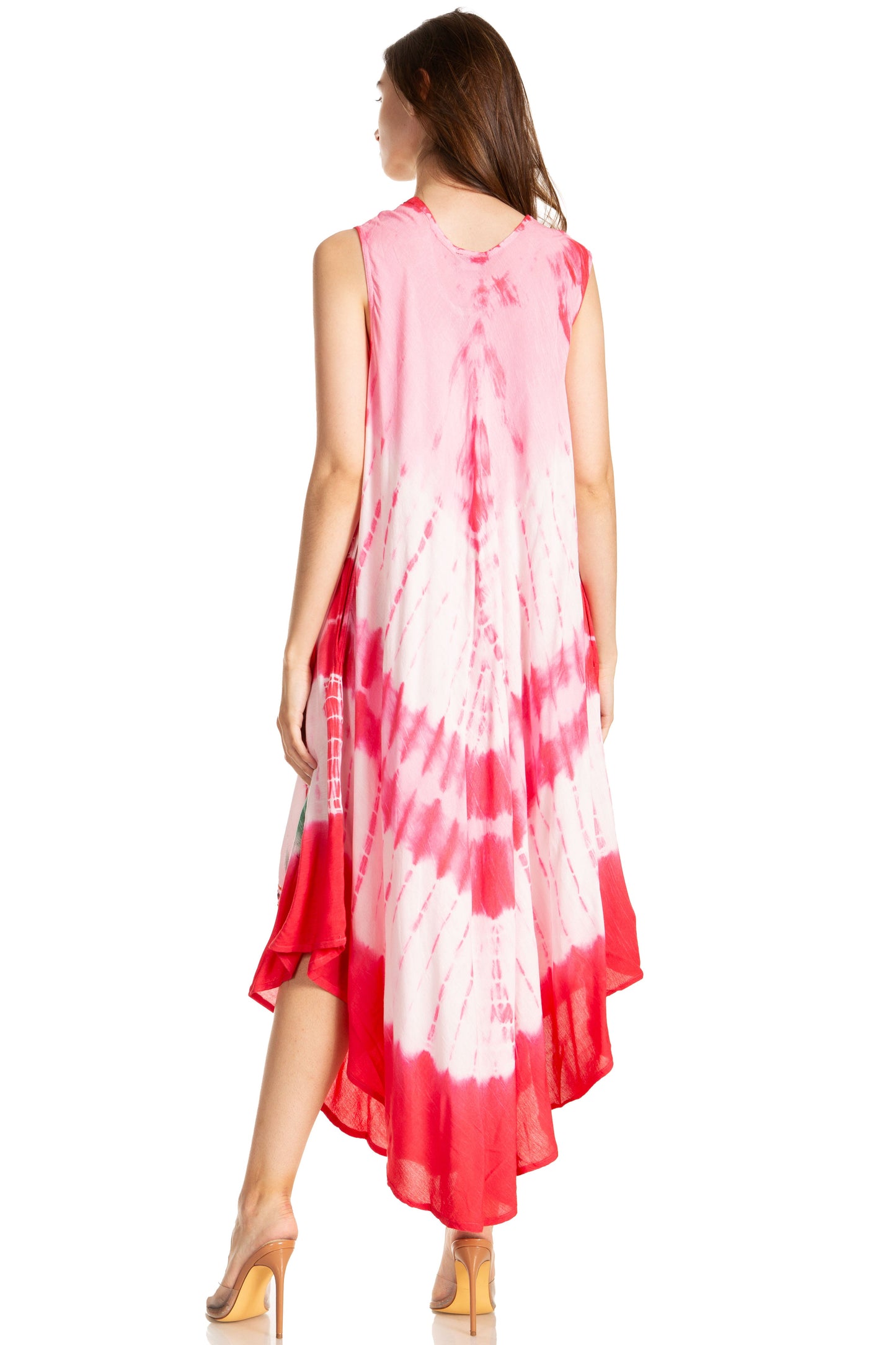 Sakkas Peacock Feather Caftan Dress / Cover Up - Concordia Style Boutique