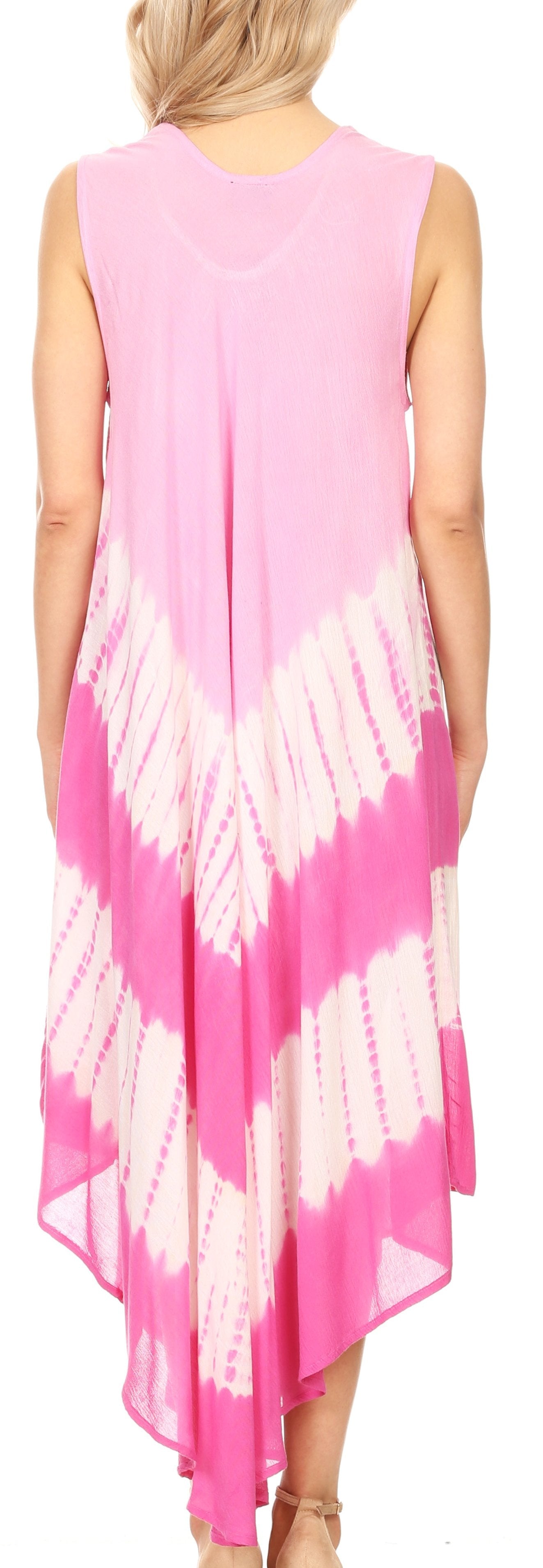 Sakkas Peacock Feather Caftan Dress / Cover Up - Concordia Style Boutique