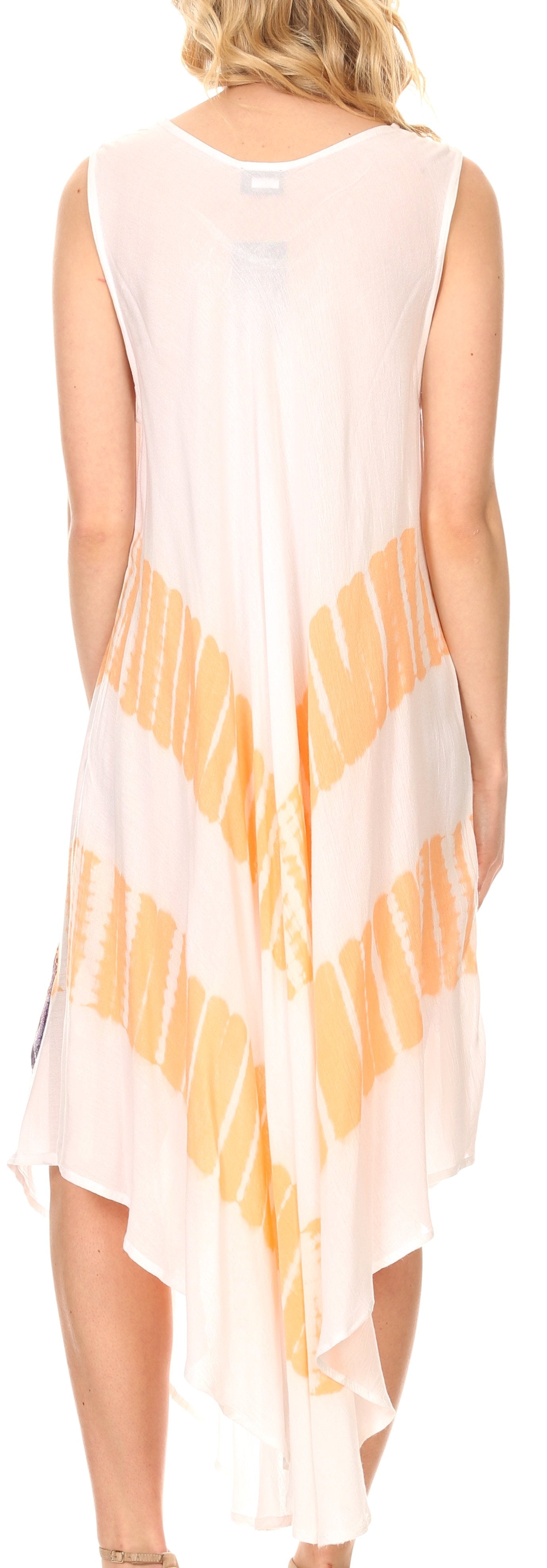 Sakkas Peacock Feather Caftan Dress / Cover Up - Concordia Style Boutique