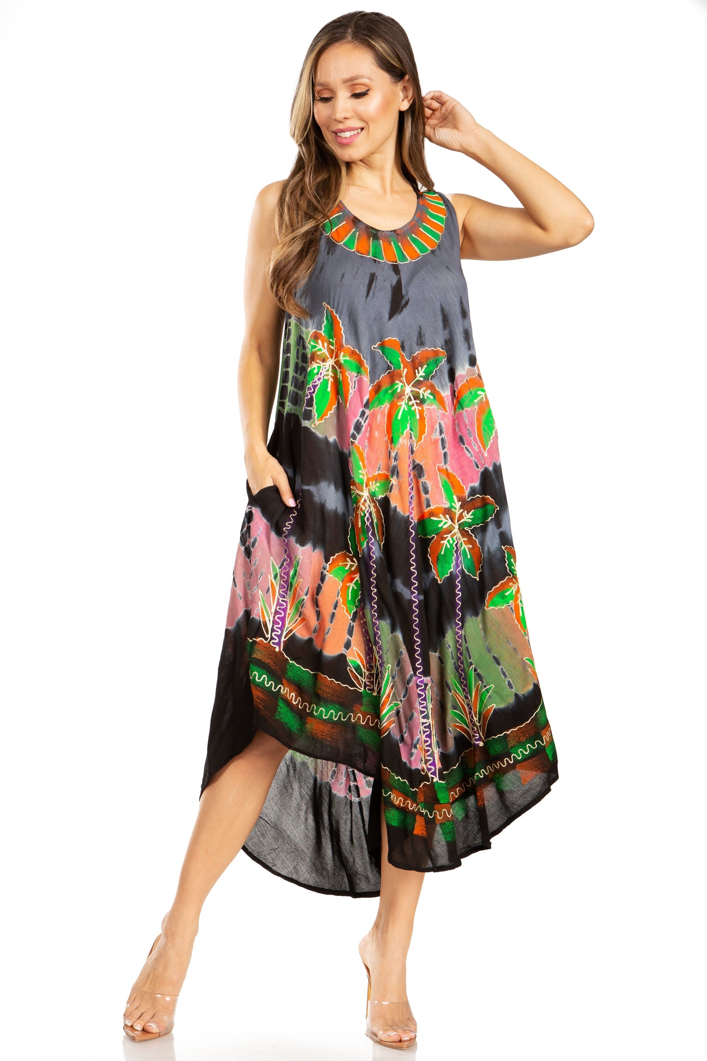 Sakkas Tasanee Caftan Tank Dress / Cover Up - Concordia Style Boutique