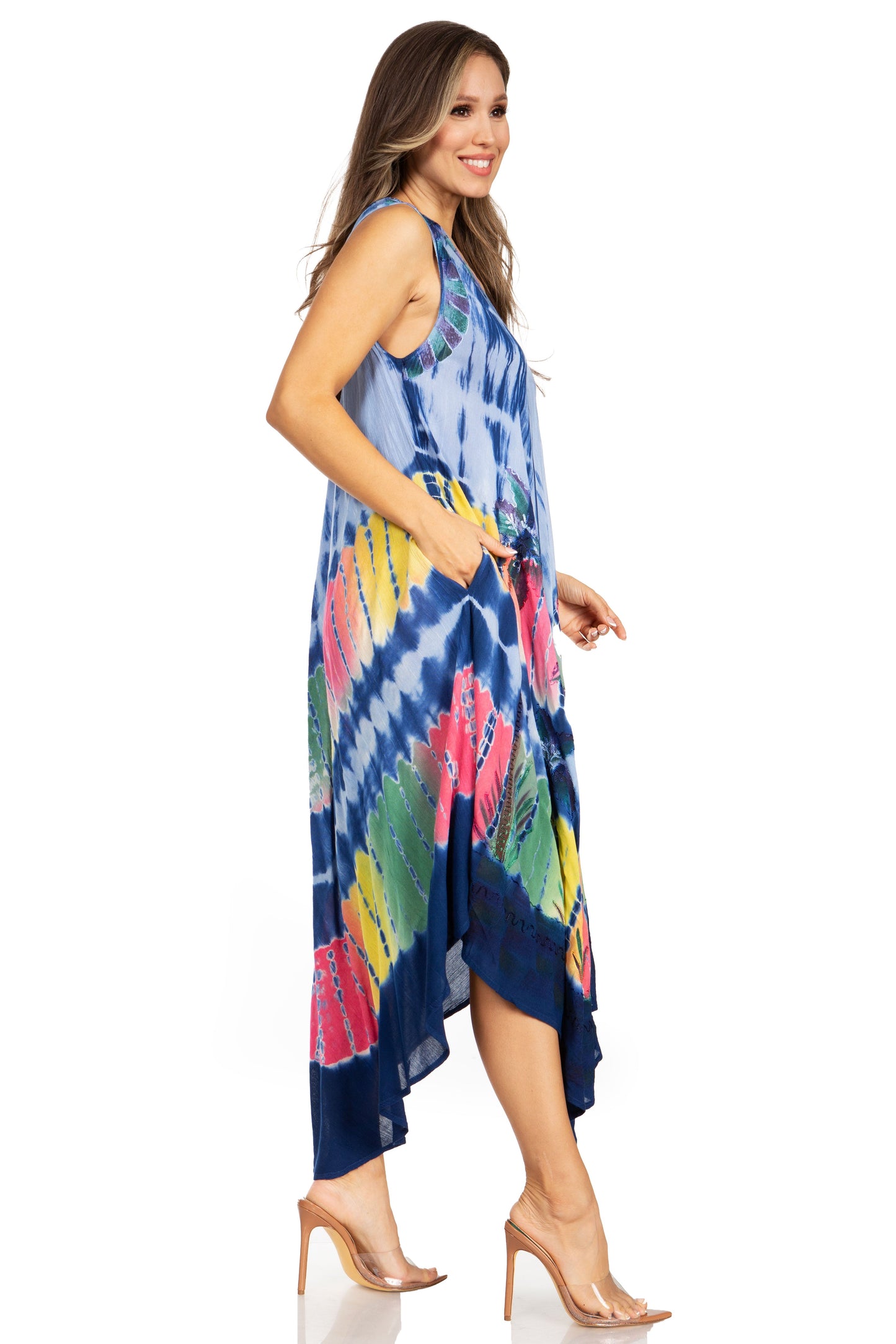 Sakkas Tasanee Caftan Tank Dress / Cover Up - Concordia Style Boutique