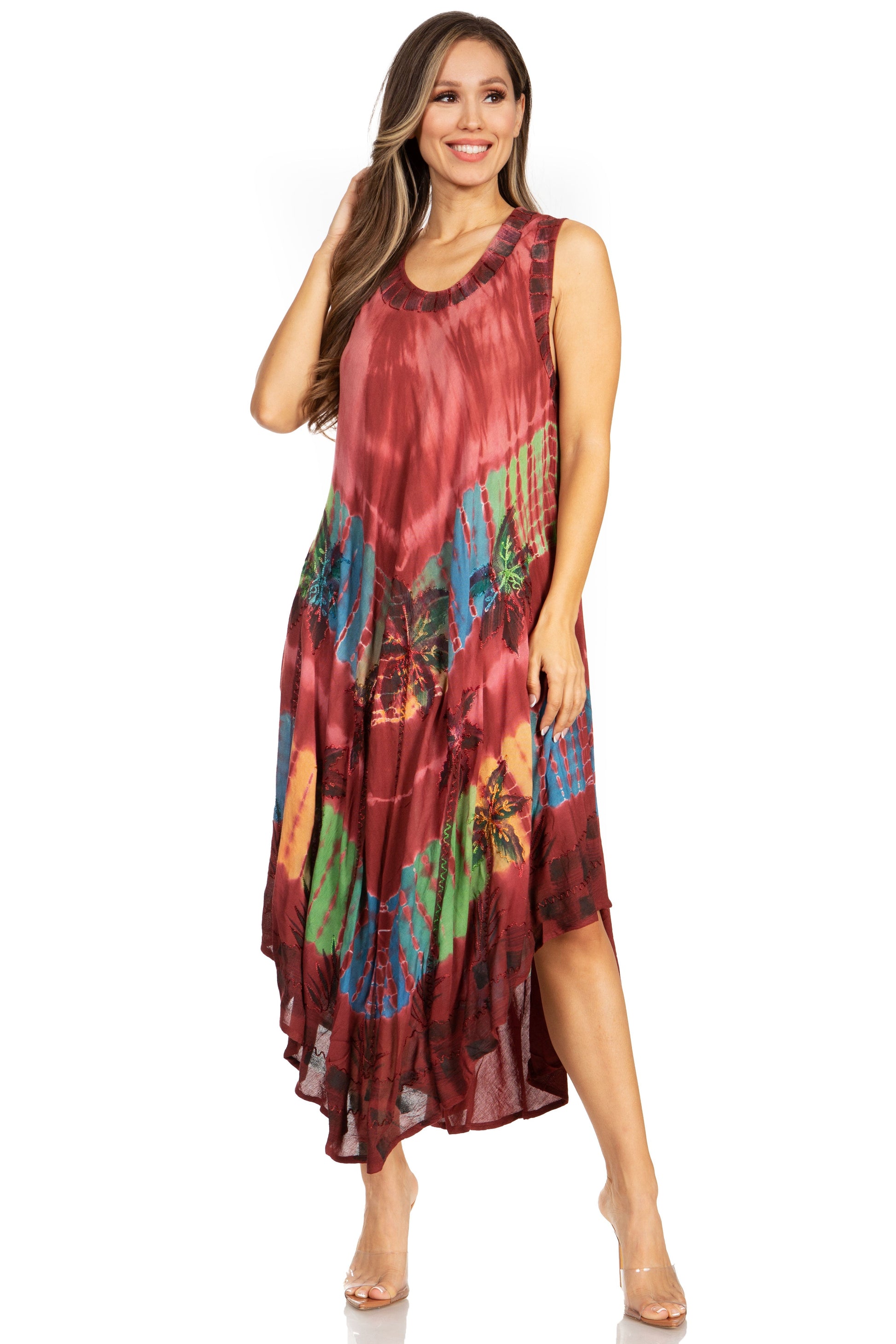 Sakkas Tasanee Caftan Tank Dress / Cover Up - Concordia Style Boutique