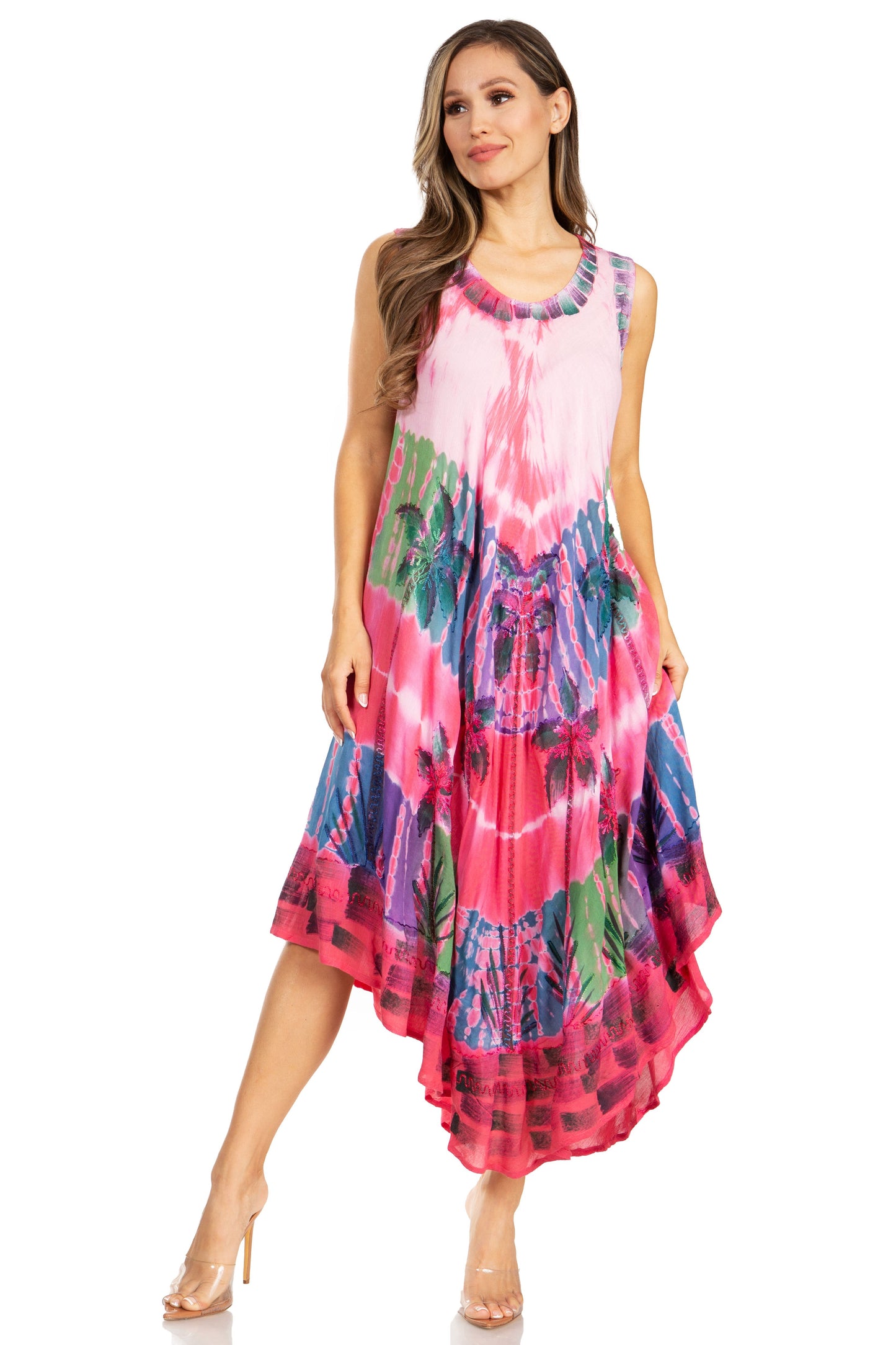 Sakkas Tasanee Caftan Tank Dress / Cover Up - Concordia Style Boutique