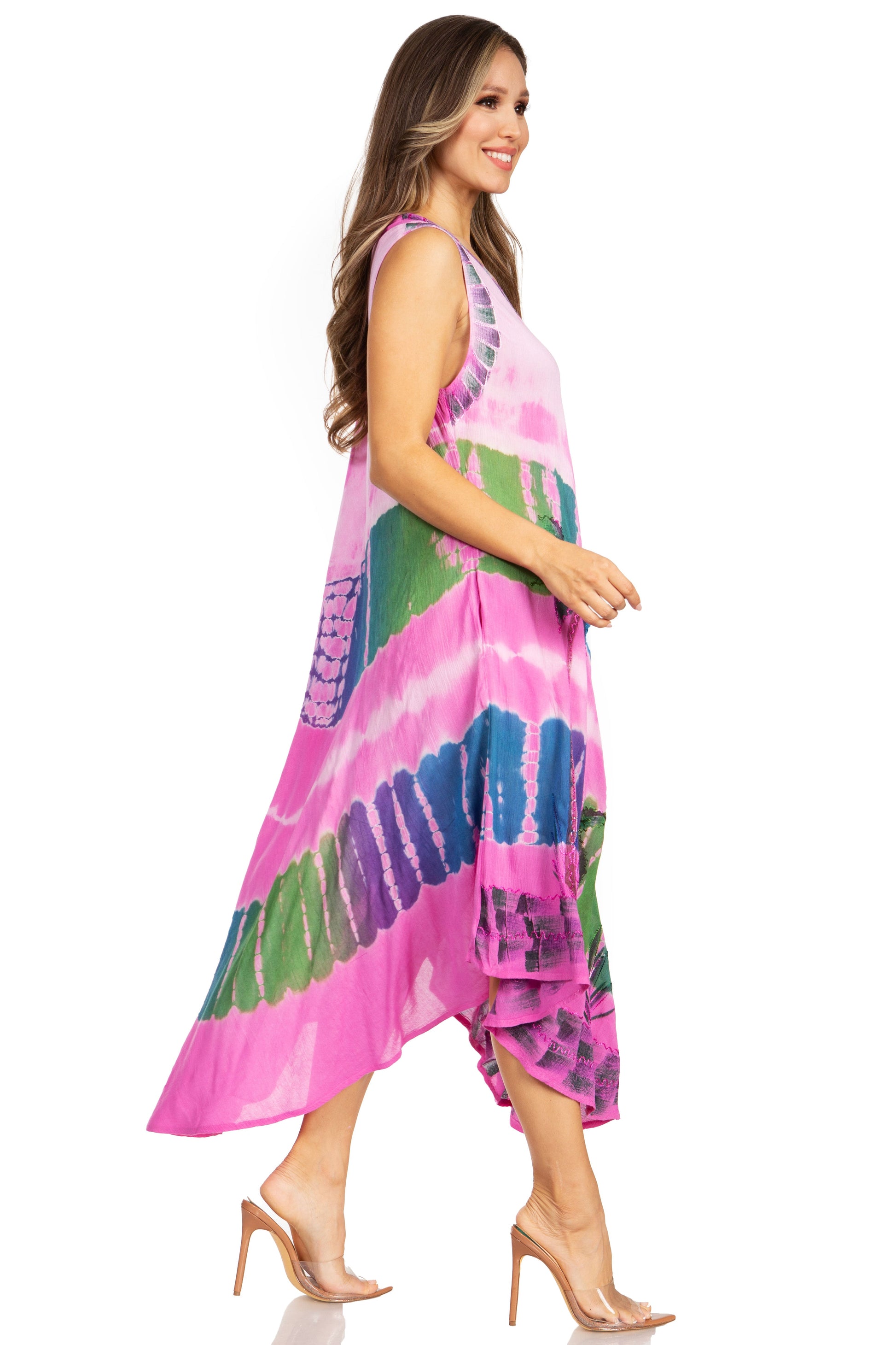 Sakkas Tasanee Caftan Tank Dress / Cover Up - Concordia Style Boutique