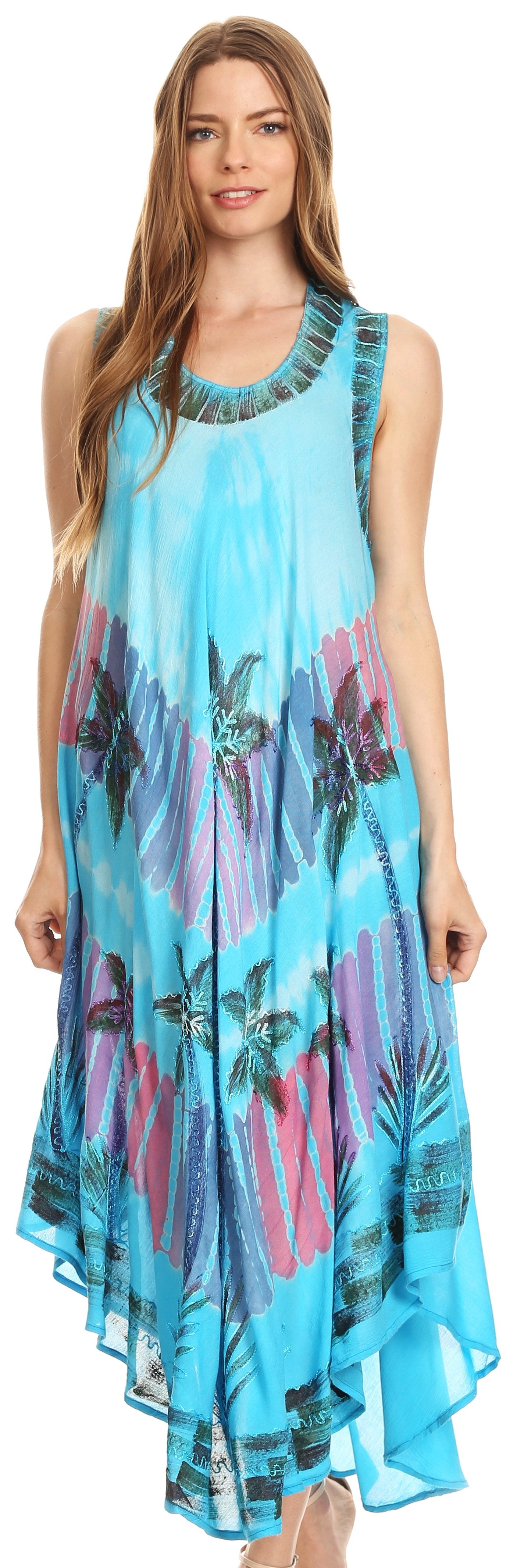 Sakkas Tasanee Caftan Tank Dress / Cover Up - Concordia Style Boutique