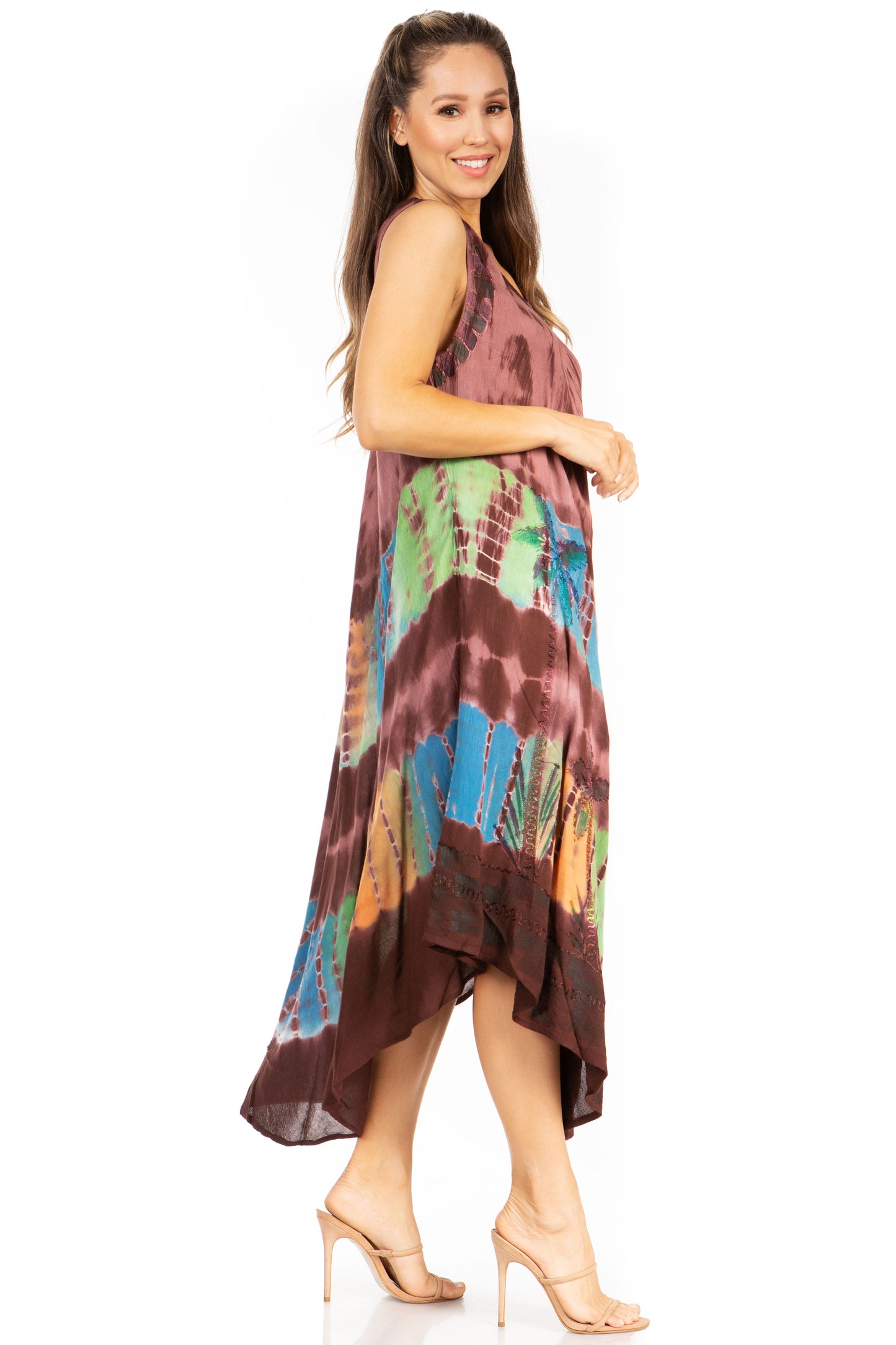 Sakkas Tasanee Caftan Tank Dress / Cover Up - Concordia Style Boutique