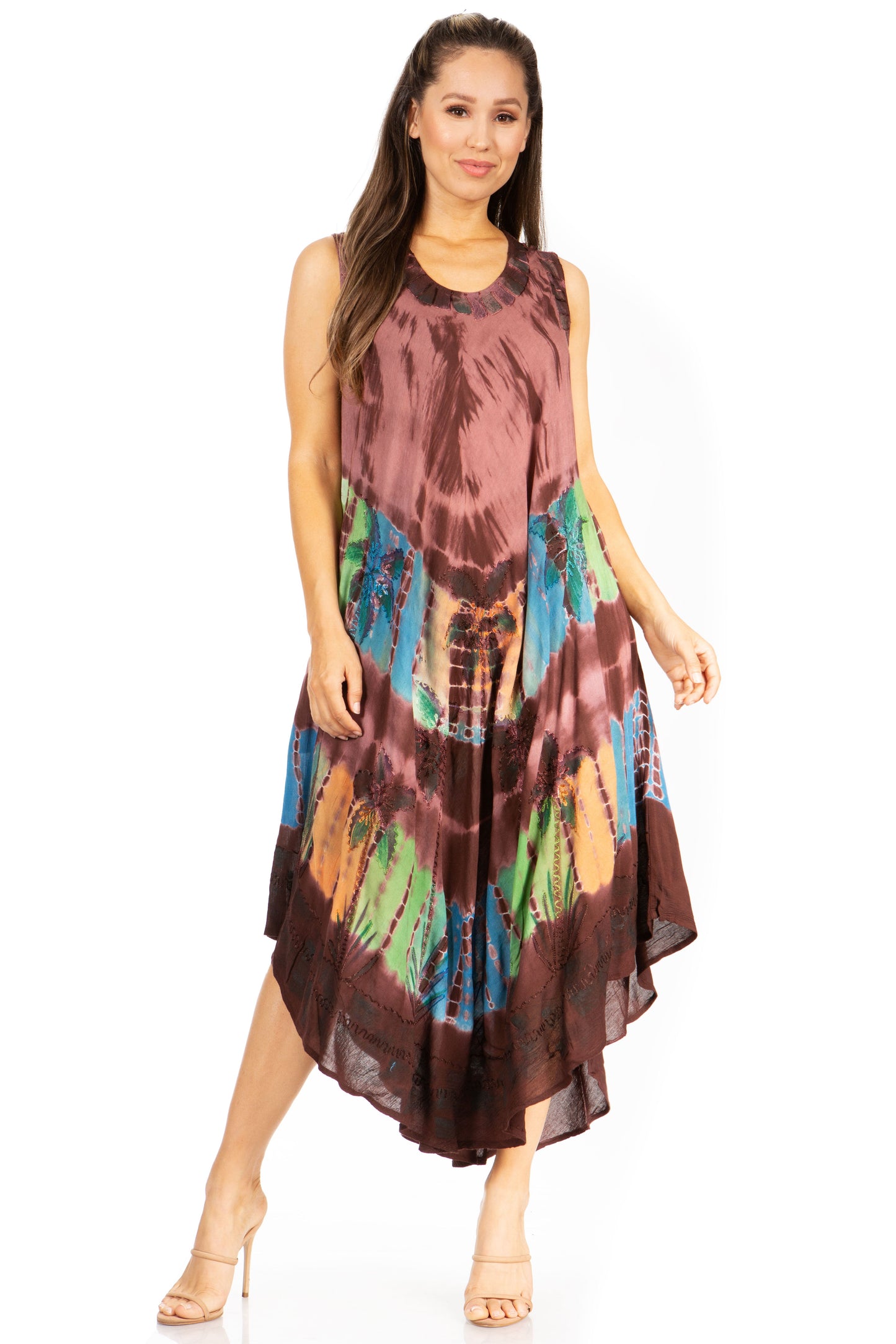 Sakkas Tasanee Caftan Tank Dress / Cover Up - Concordia Style Boutique