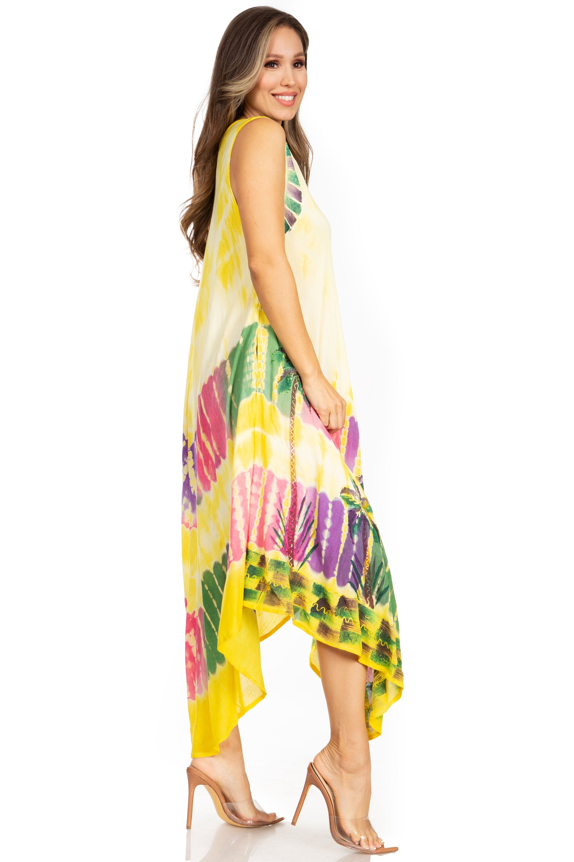 Sakkas Tasanee Caftan Tank Dress / Cover Up - Concordia Style Boutique