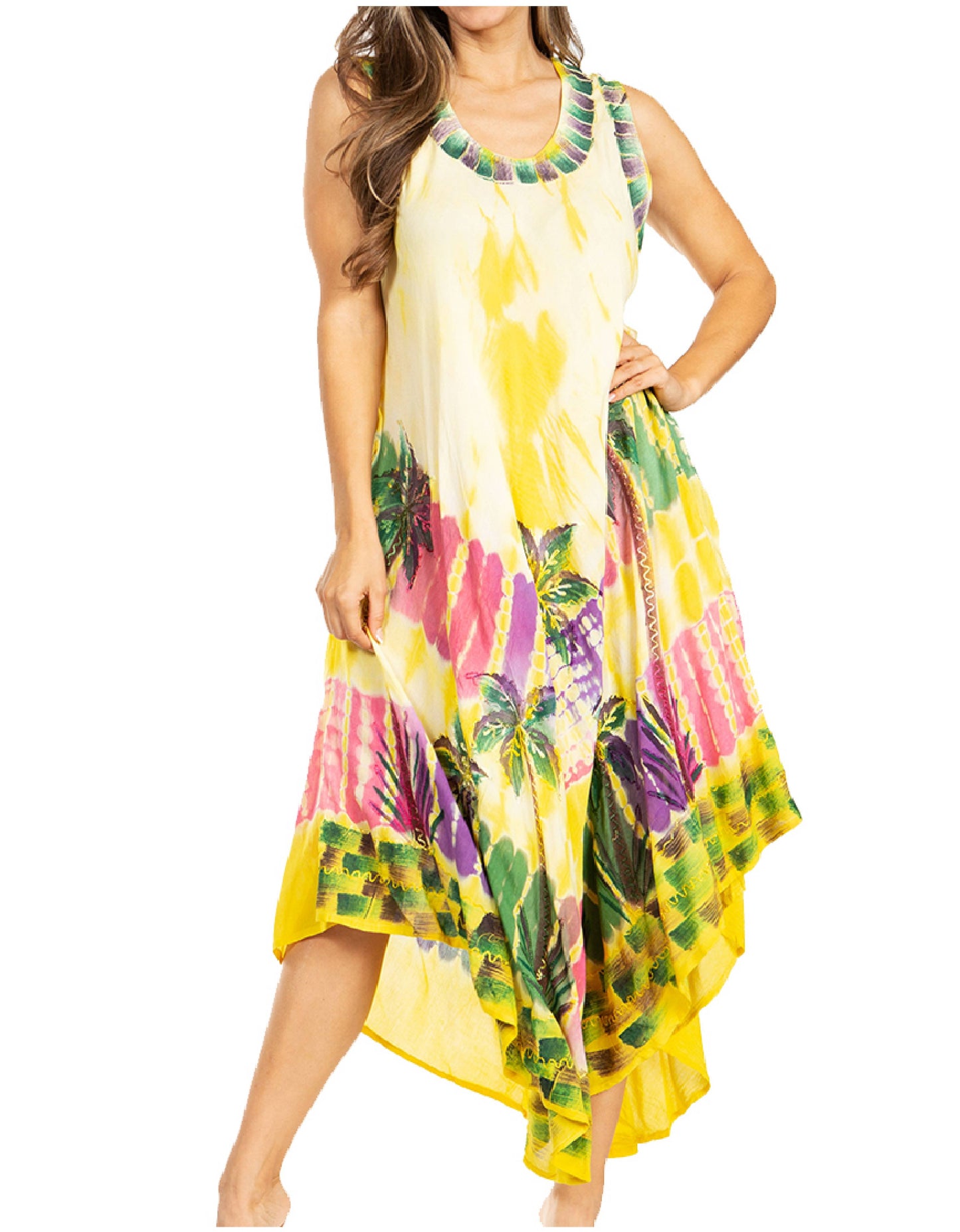 Sakkas Tasanee Caftan Tank Dress / Cover Up - Concordia Style Boutique