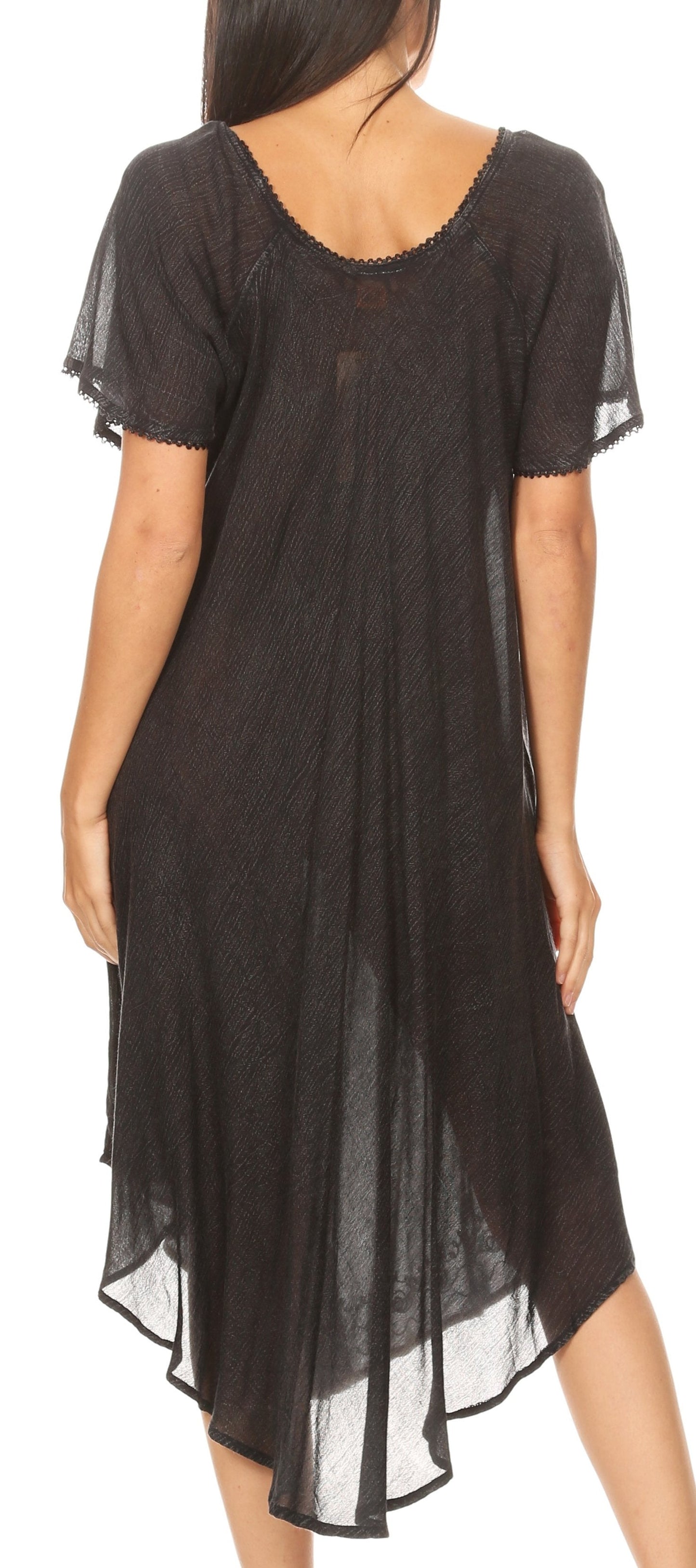 Sakkas Lilia Embroidered Lace Up Bodice Relaxed Fit Maxi Sun Dress - Concordia Style Boutique