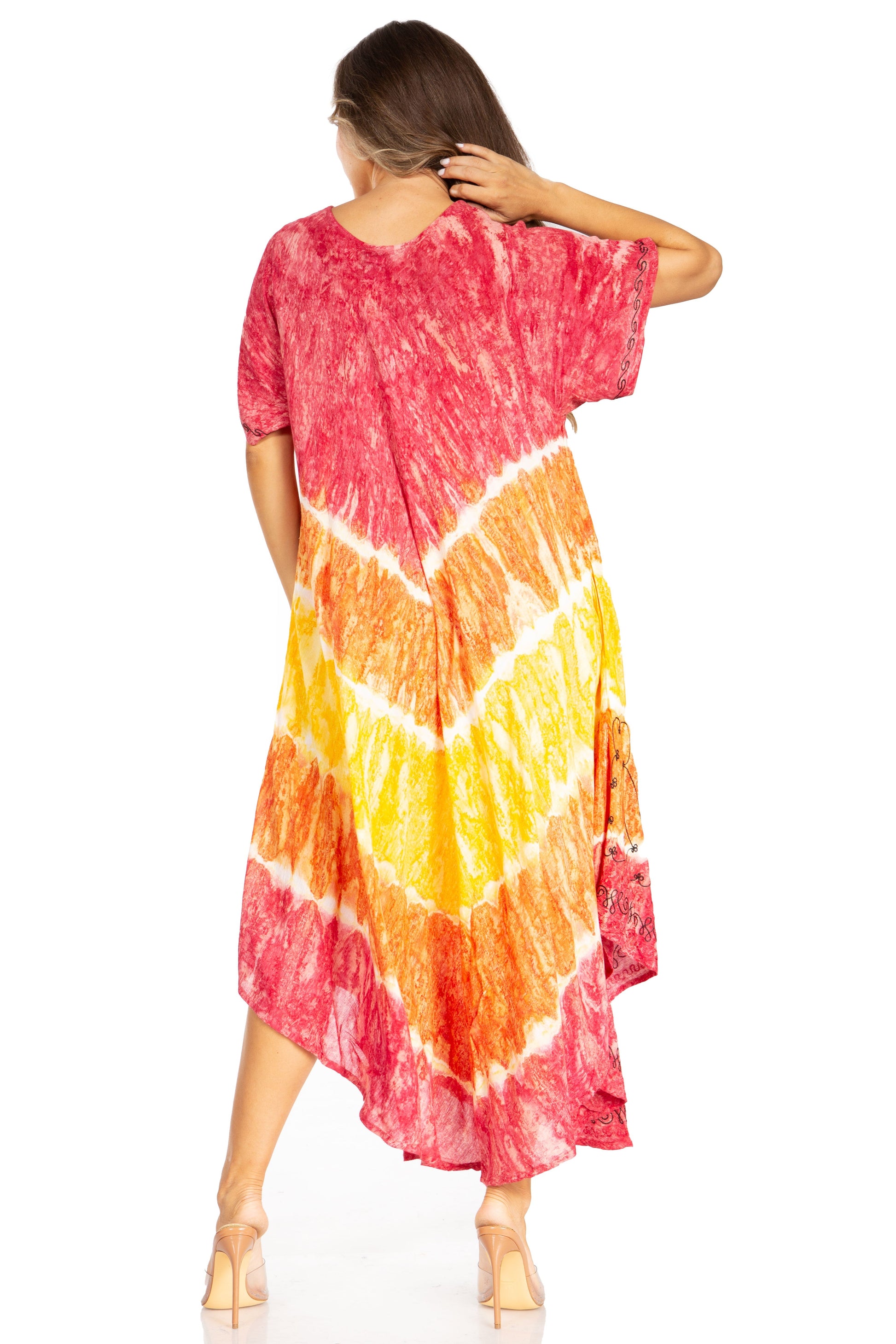 Sakkas Viveka Embroidered Caftan Dress - Concordia Style Boutique