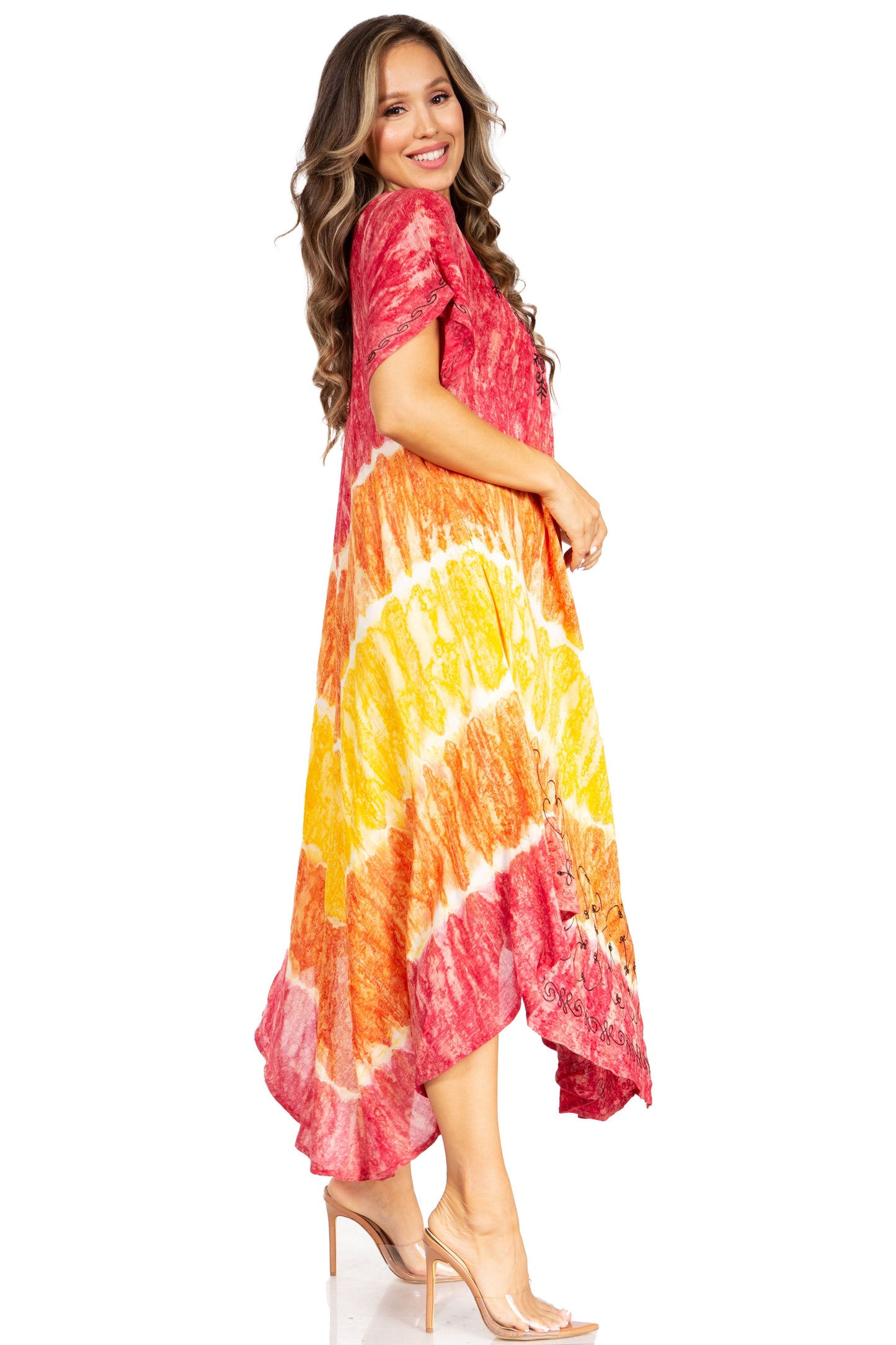 Sakkas Viveka Embroidered Caftan Dress - Concordia Style Boutique