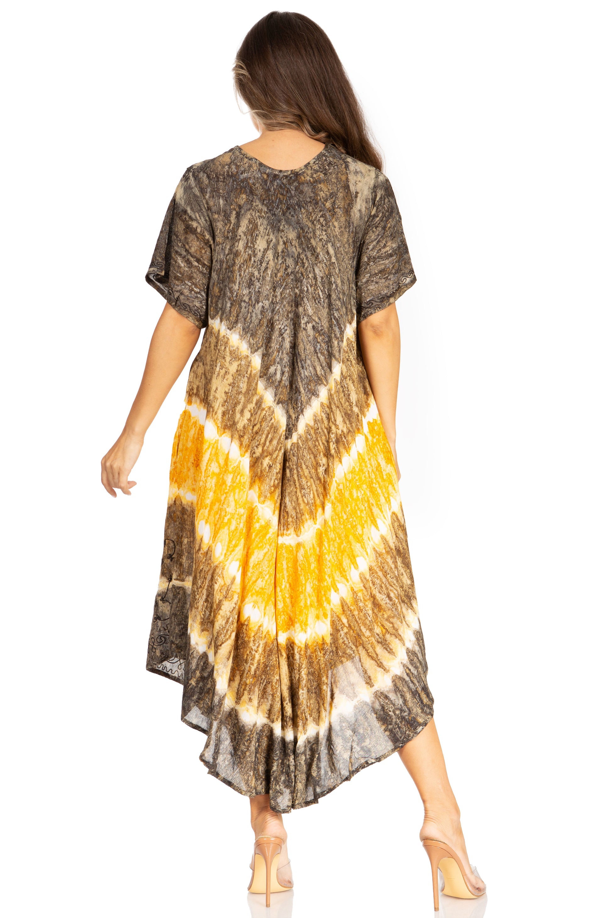 Sakkas Viveka Embroidered Caftan Dress - Concordia Style Boutique
