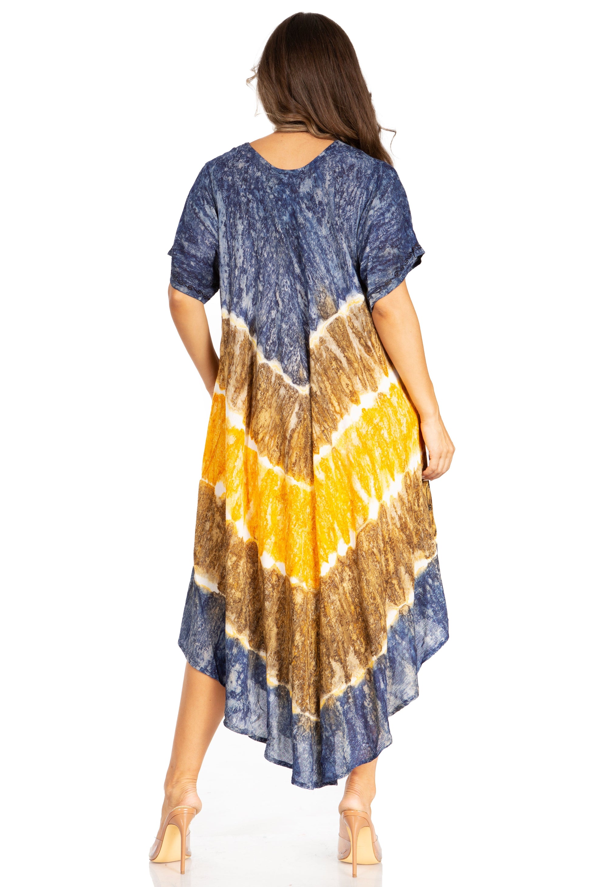 Sakkas Viveka Embroidered Caftan Dress - Concordia Style Boutique