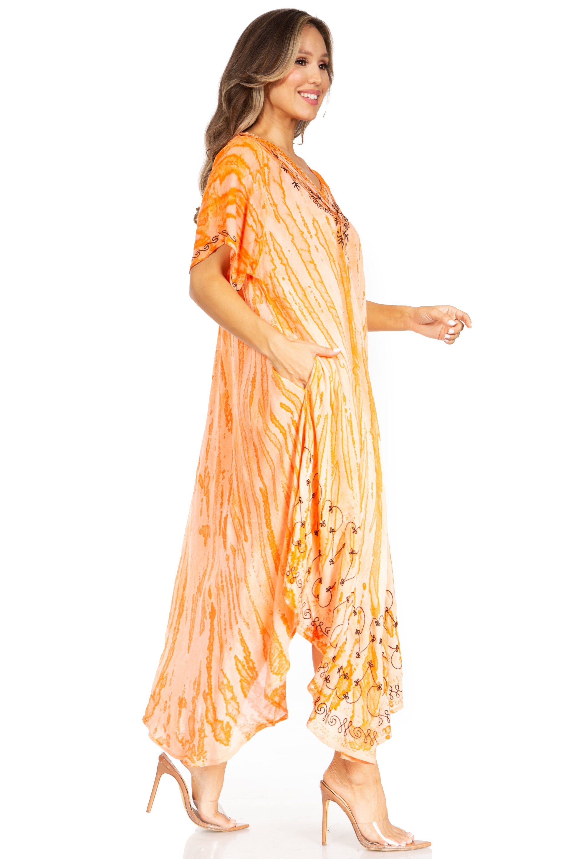 Sakkas Viveka Embroidered Caftan Dress - Concordia Style Boutique