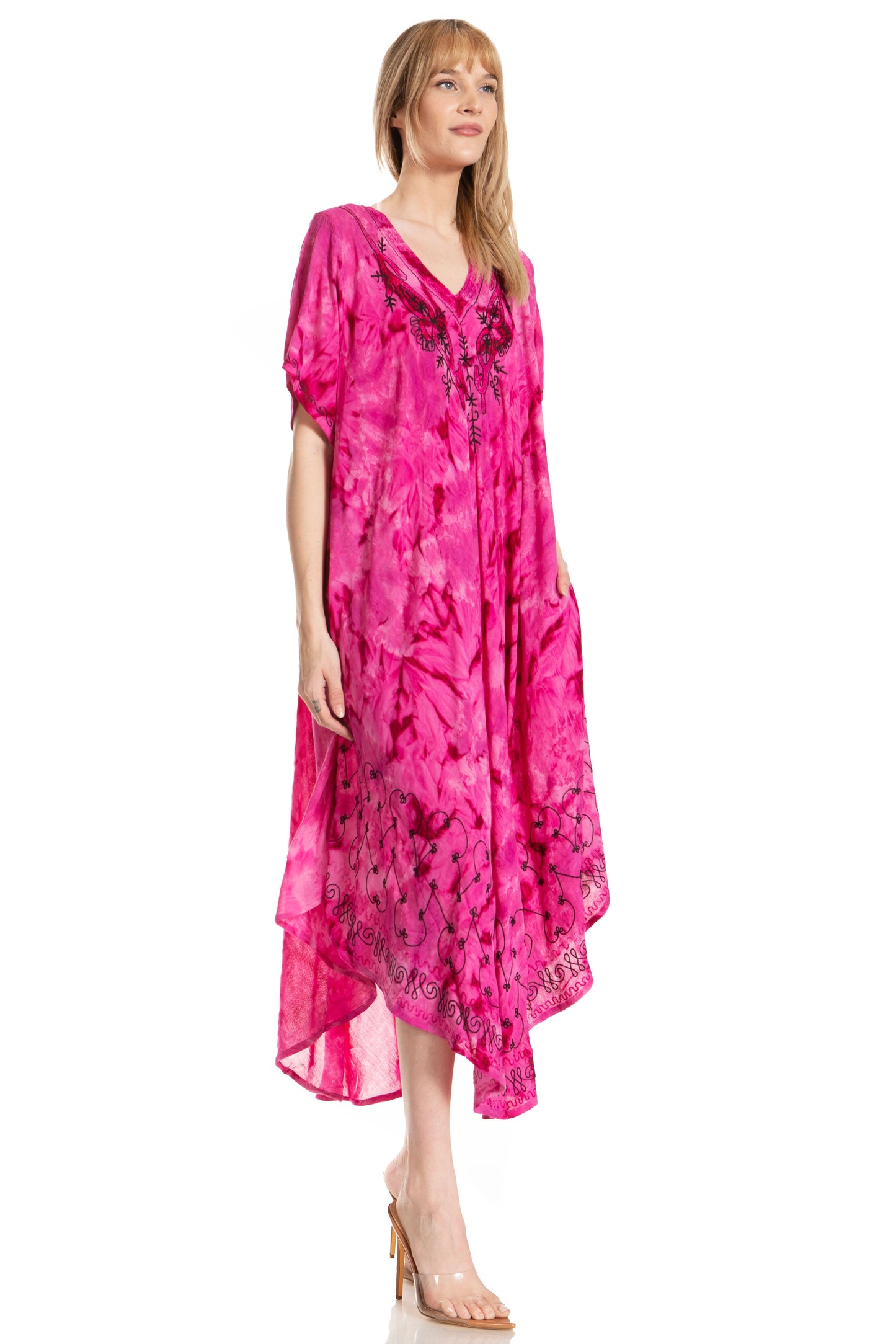 Sakkas Viveka Embroidered Caftan Dress - Concordia Style Boutique