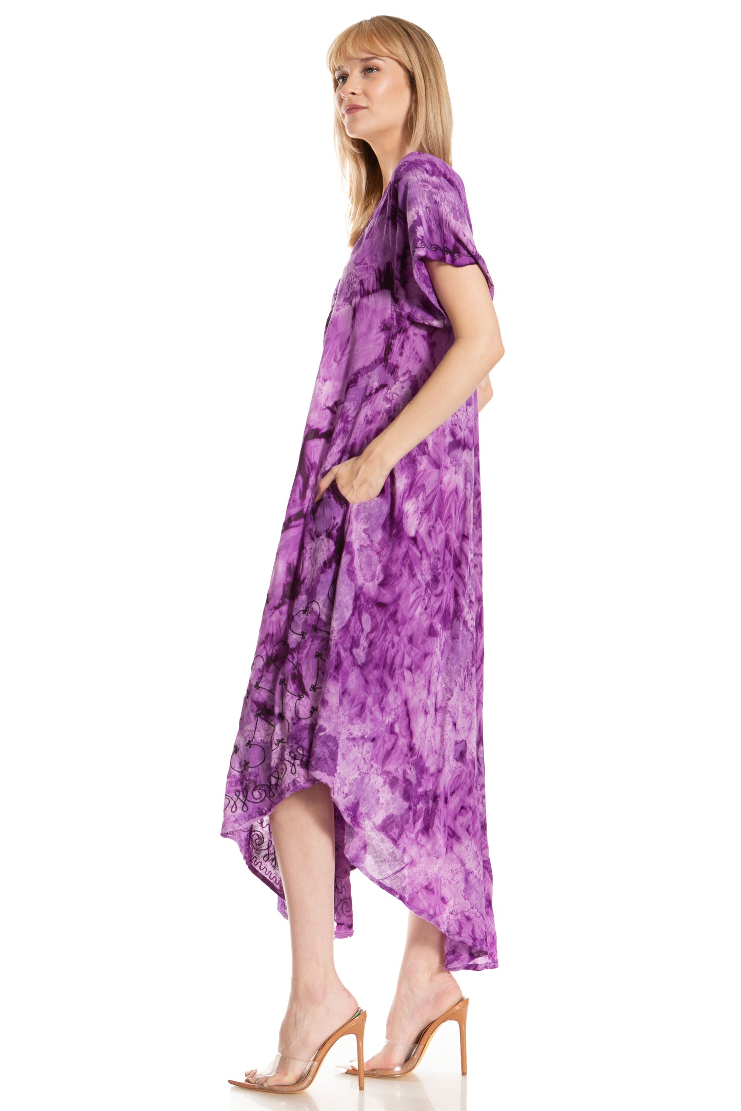 Sakkas Viveka Embroidered Caftan Dress - Concordia Style Boutique