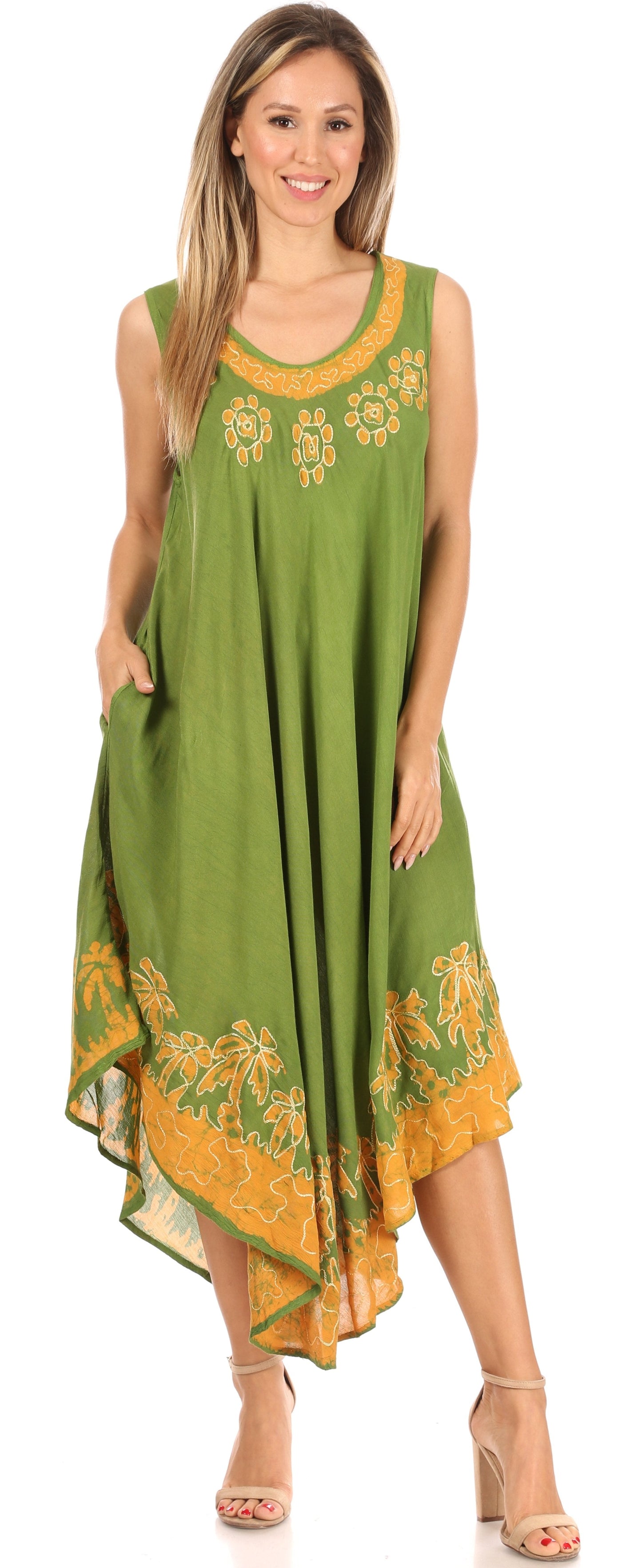 Sakkas Sundari Caftan Tank Dress / Cover Up - Concordia Style Boutique