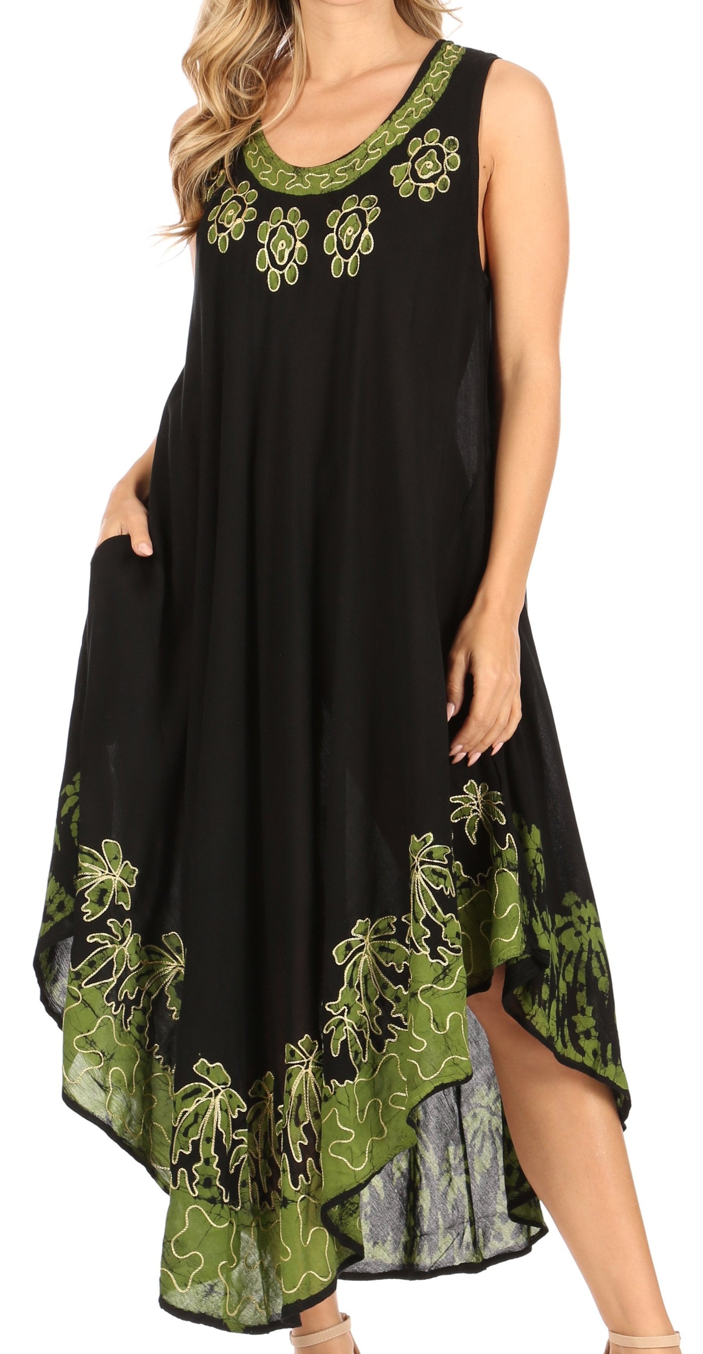 Sakkas Sundari Caftan Tank Dress / Cover Up - Concordia Style Boutique