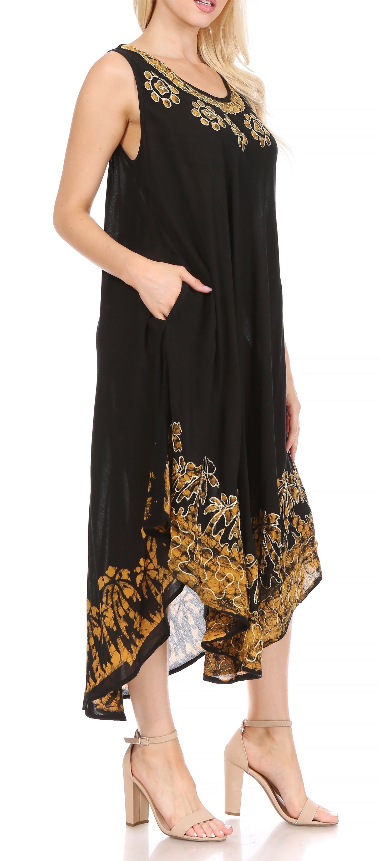 Sakkas Sundari Caftan Tank Dress / Cover Up - Concordia Style Boutique