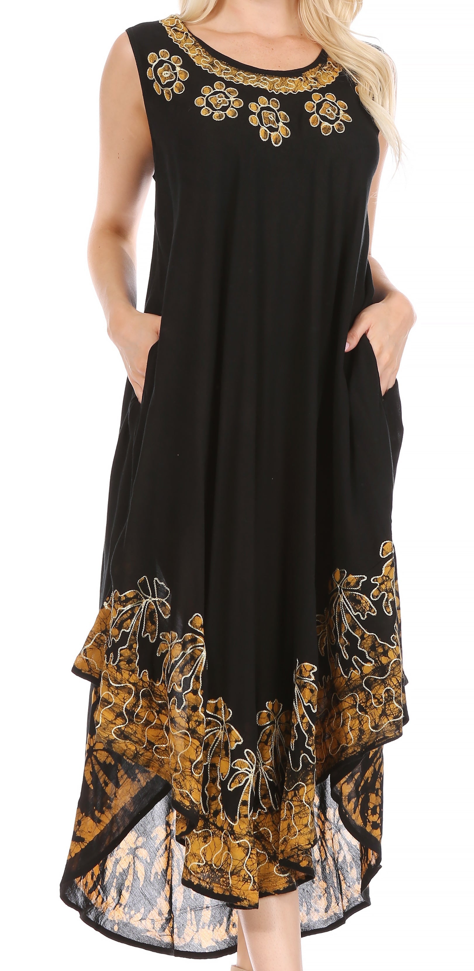 Sakkas Sundari Caftan Tank Dress / Cover Up - Concordia Style Boutique