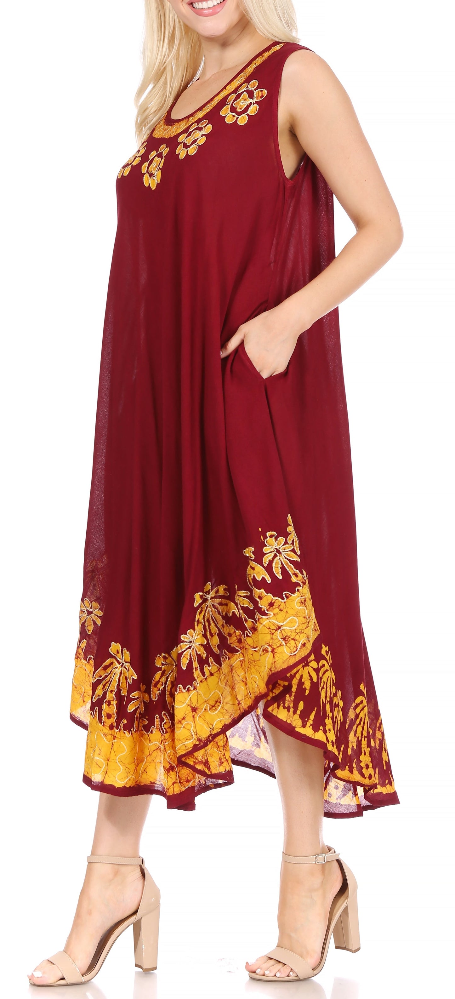 Sakkas Sundari Caftan Tank Dress / Cover Up - Concordia Style Boutique