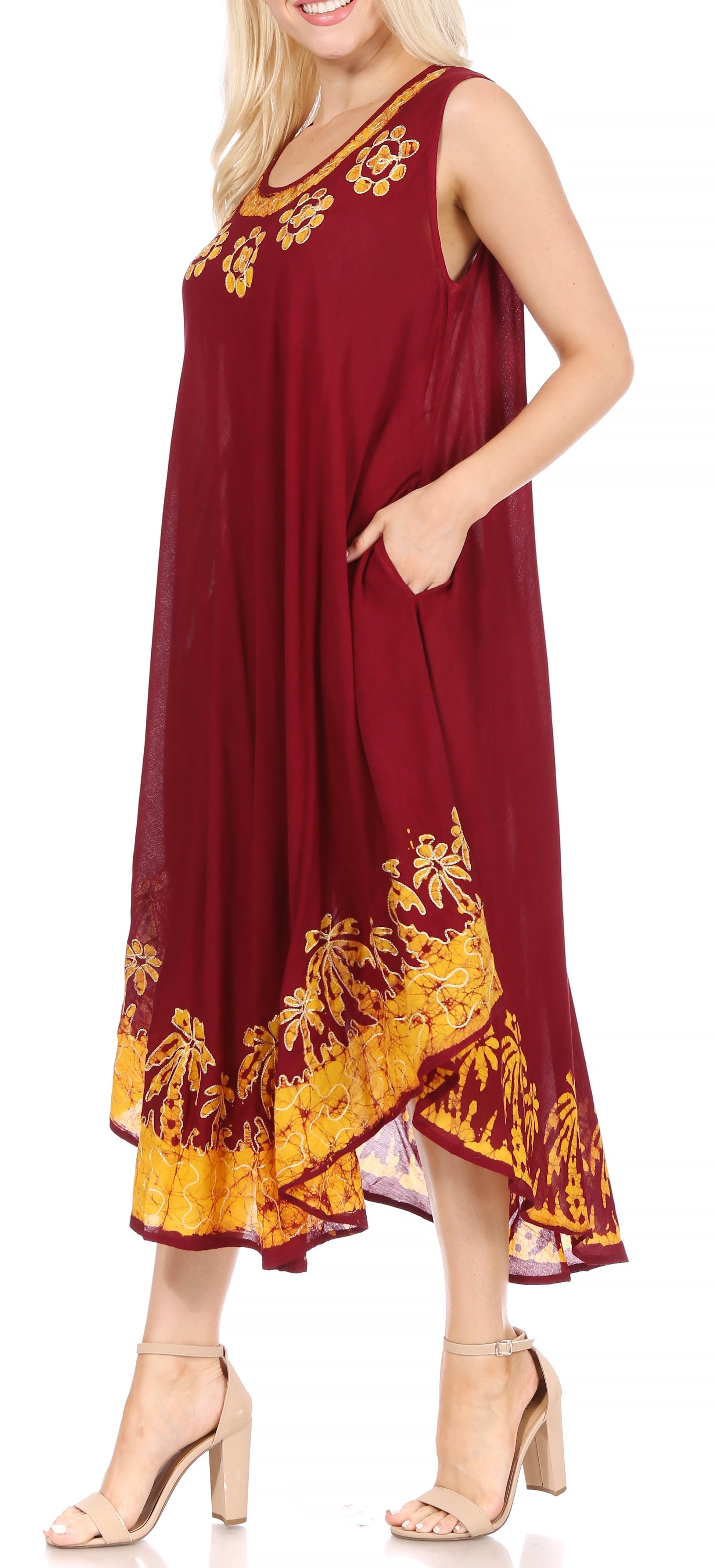 Sakkas Sundari Caftan Tank Dress / Cover Up - Concordia Style Boutique