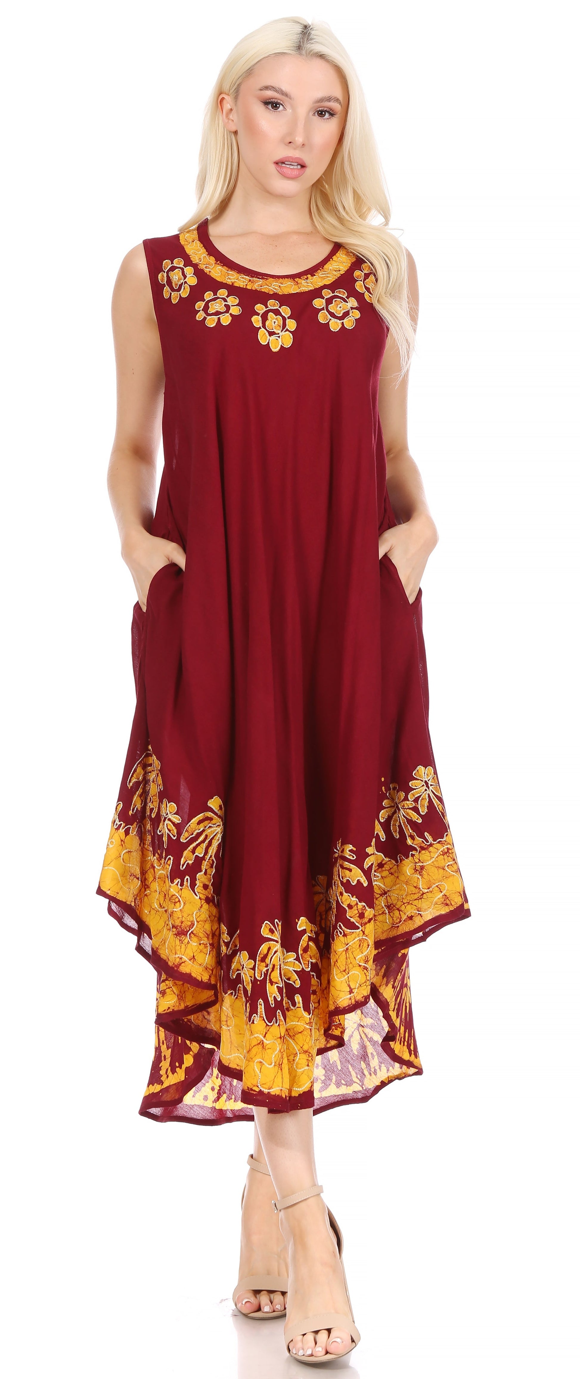 Sakkas Sundari Caftan Tank Dress / Cover Up - Concordia Style Boutique