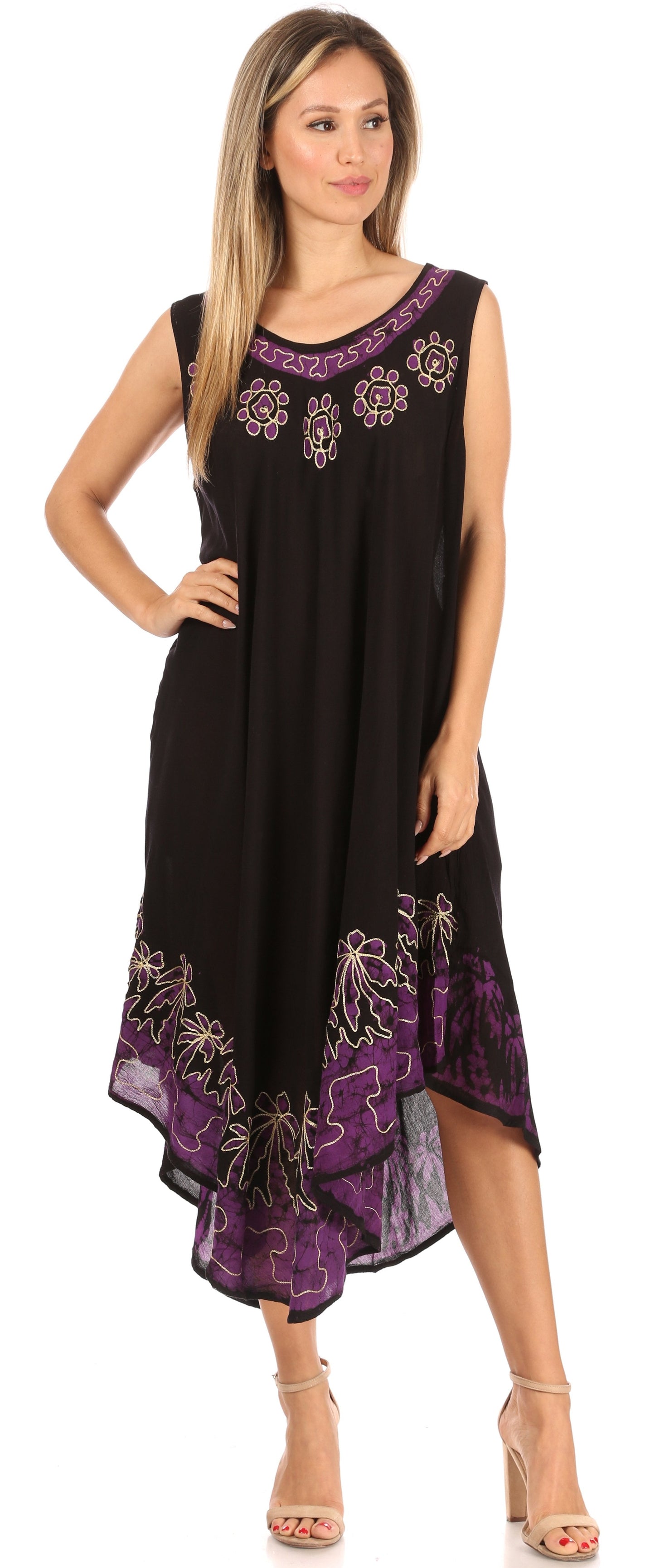 Sakkas Sundari Caftan Tank Dress / Cover Up - Concordia Style Boutique