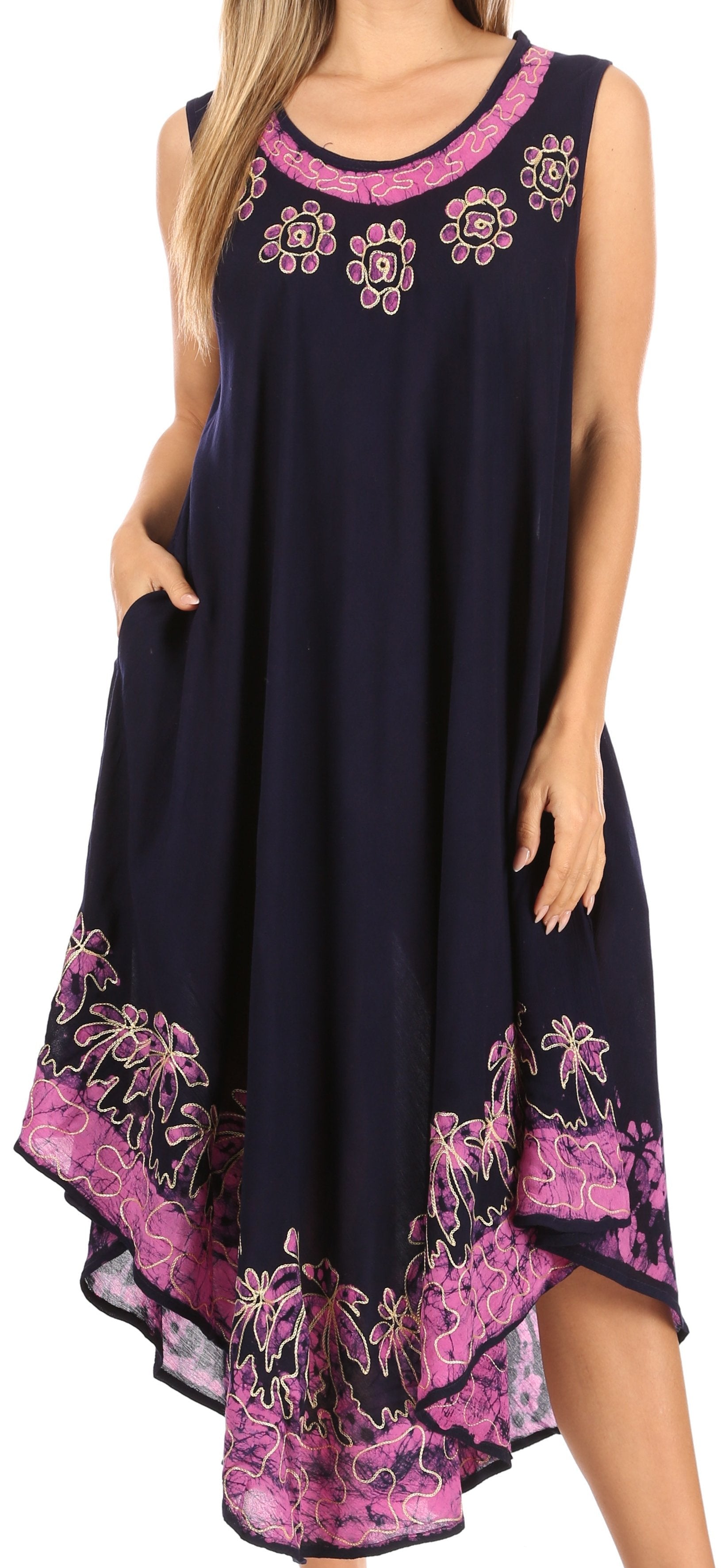 Sakkas Sundari Caftan Tank Dress / Cover Up - Concordia Style Boutique
