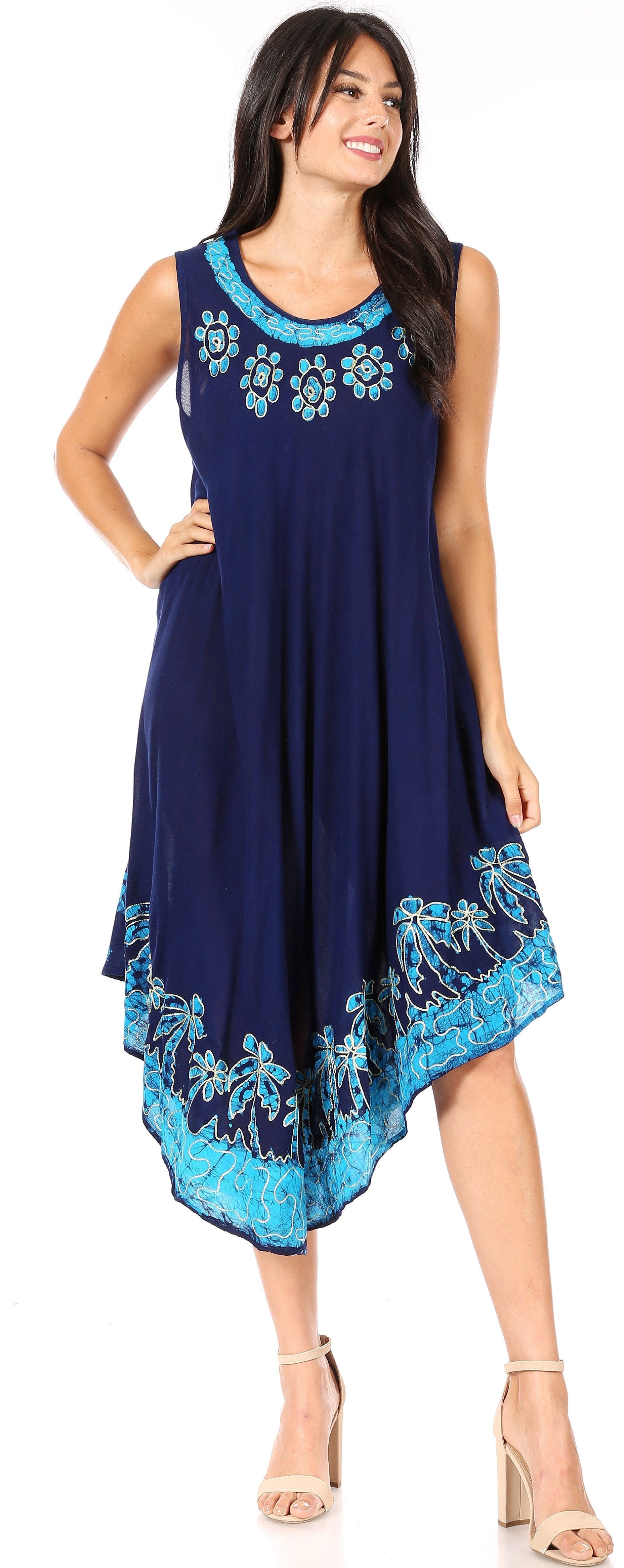 Sakkas Sundari Caftan Tank Dress / Cover Up - Concordia Style Boutique