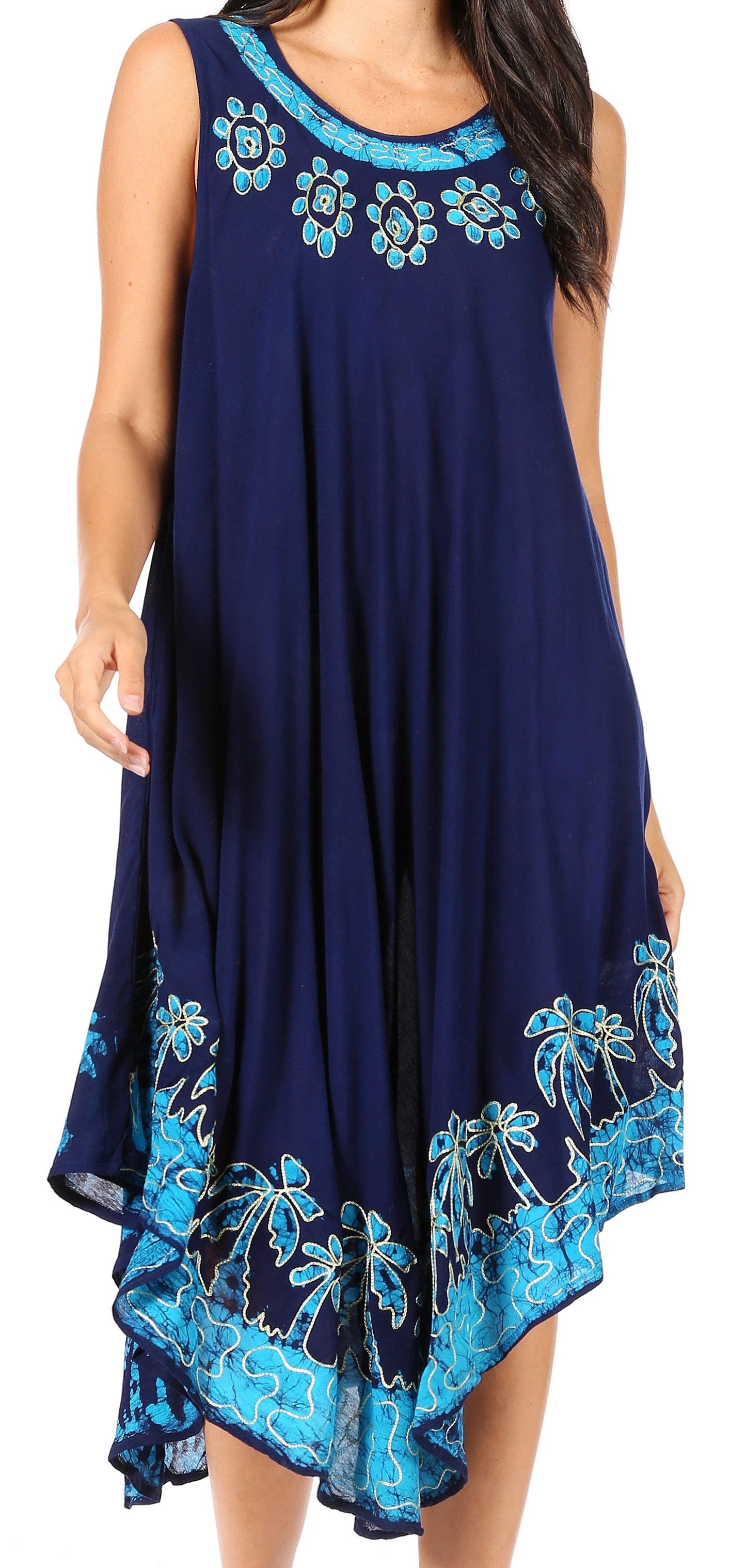 Sakkas Sundari Caftan Tank Dress / Cover Up - Concordia Style Boutique