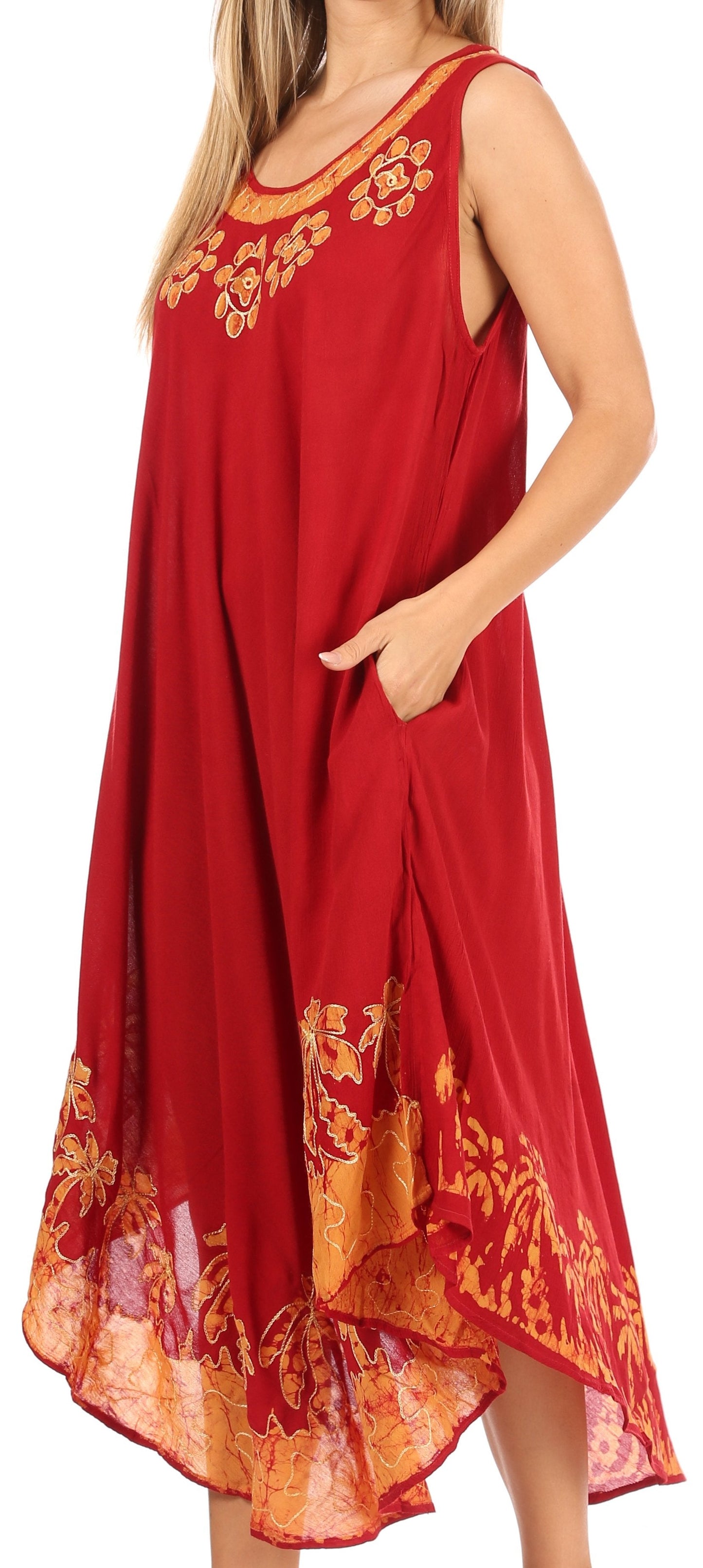 Sakkas Sundari Caftan Tank Dress / Cover Up - Concordia Style Boutique