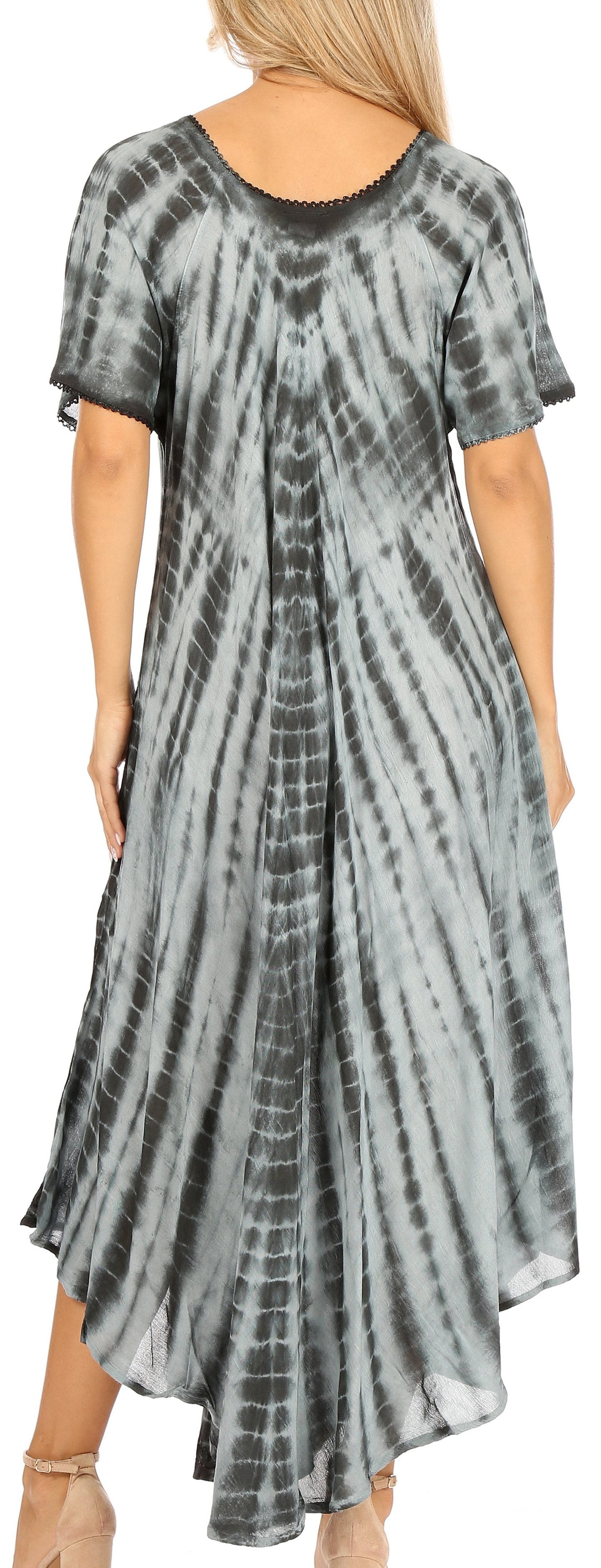 Sakkas Melika Tie Dye Caftan Dress - Concordia Style Boutique