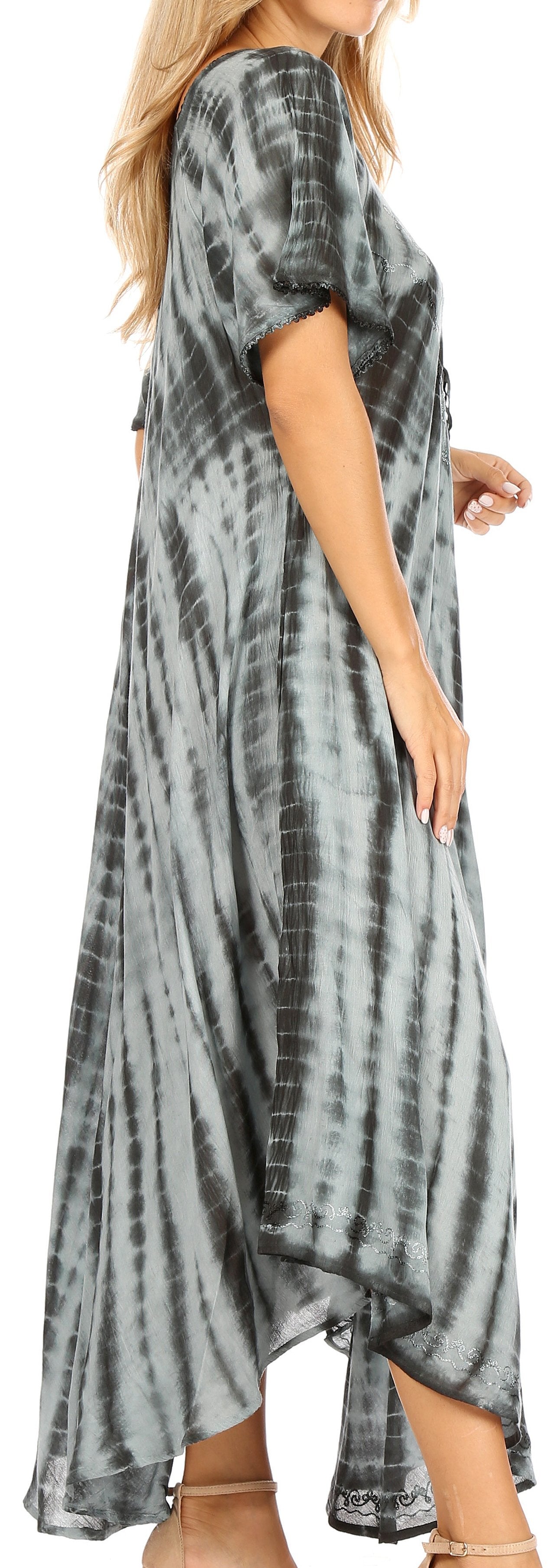 Sakkas Melika Tie Dye Caftan Dress - Concordia Style Boutique
