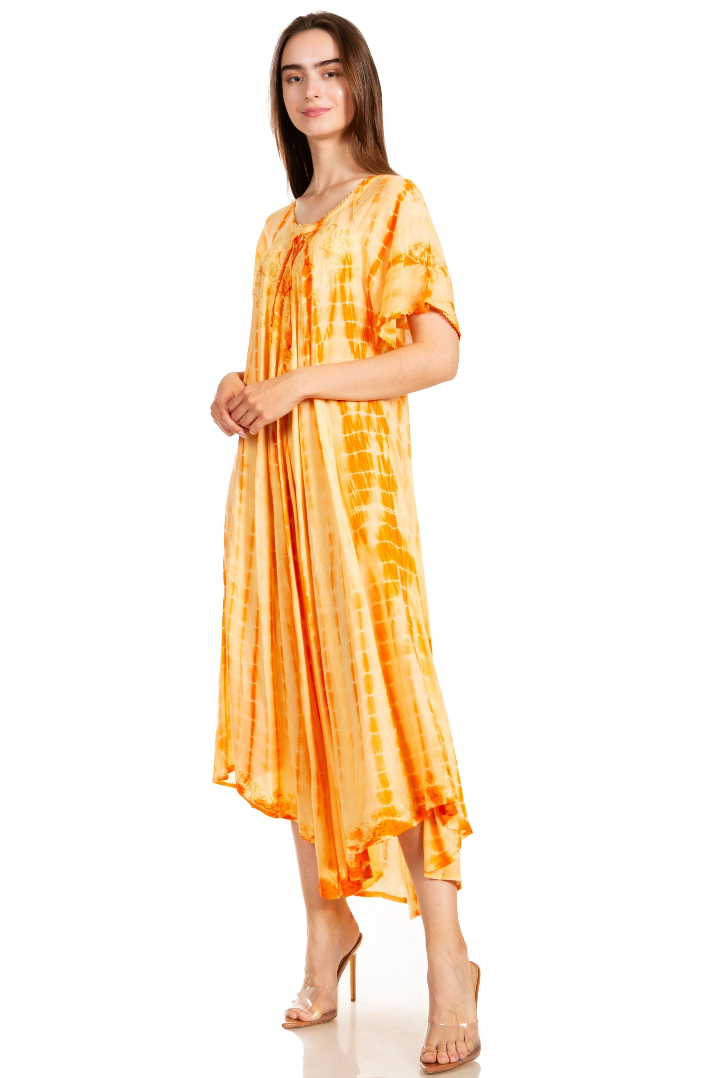 Sakkas Melika Tie Dye Caftan Dress - Concordia Style Boutique