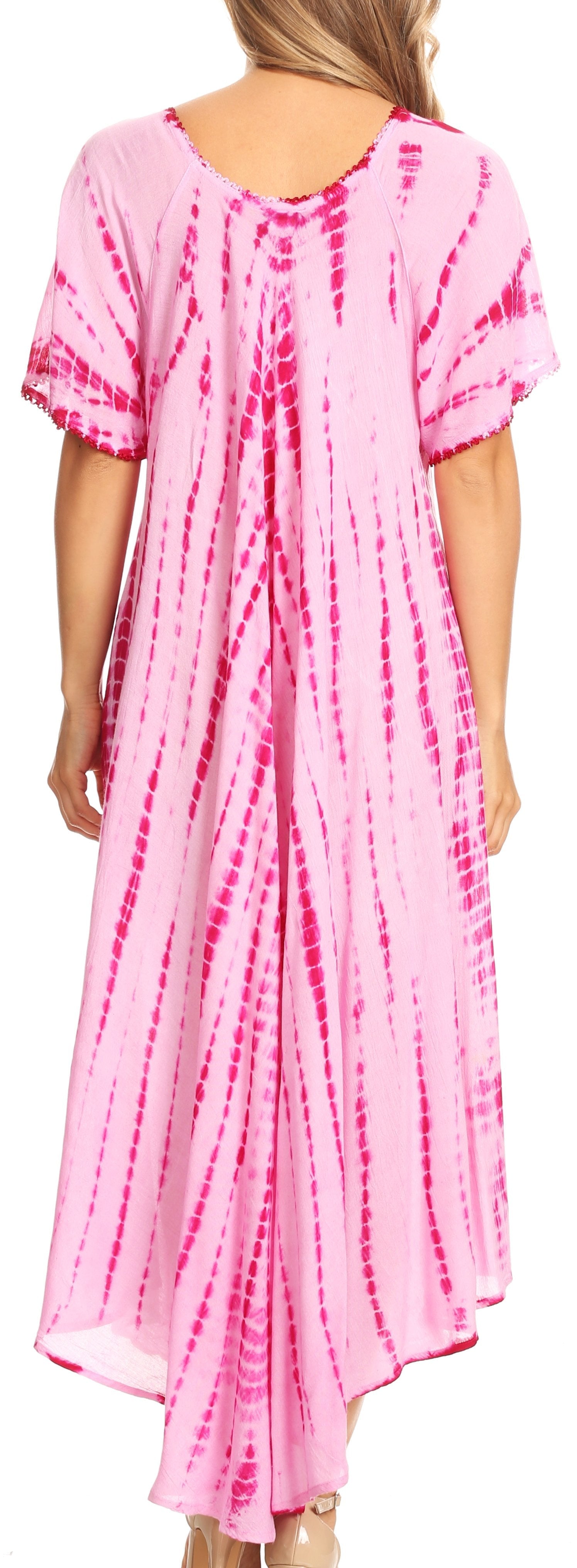 Sakkas Melika Tie Dye Caftan Dress - Concordia Style Boutique