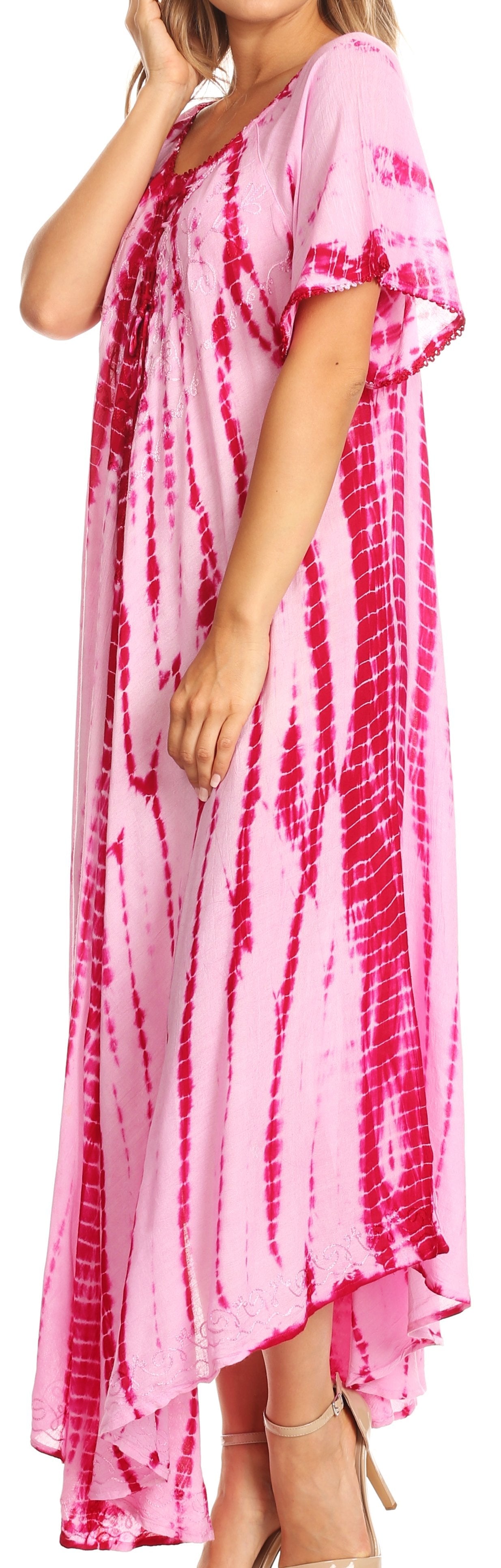 Sakkas Melika Tie Dye Caftan Dress - Concordia Style Boutique