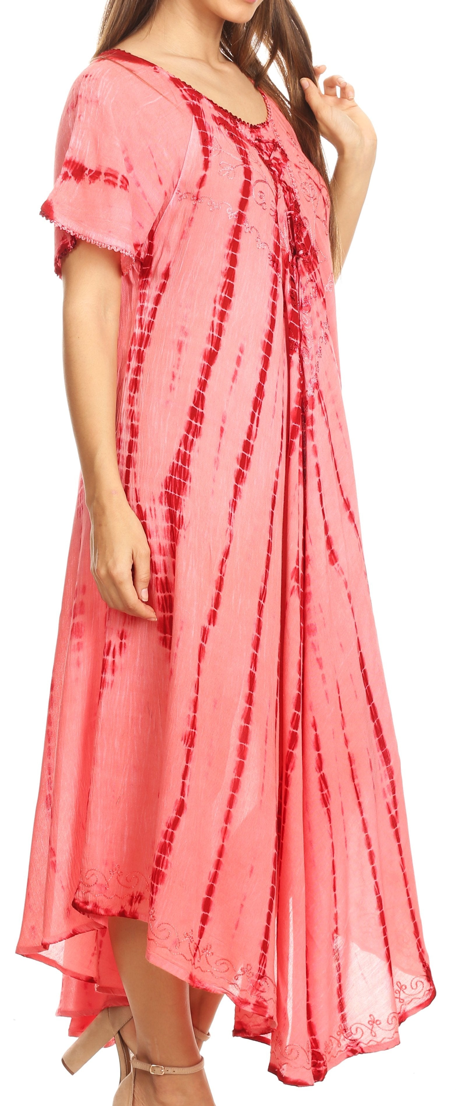 Sakkas Melika Tie Dye Caftan Dress - Concordia Style Boutique