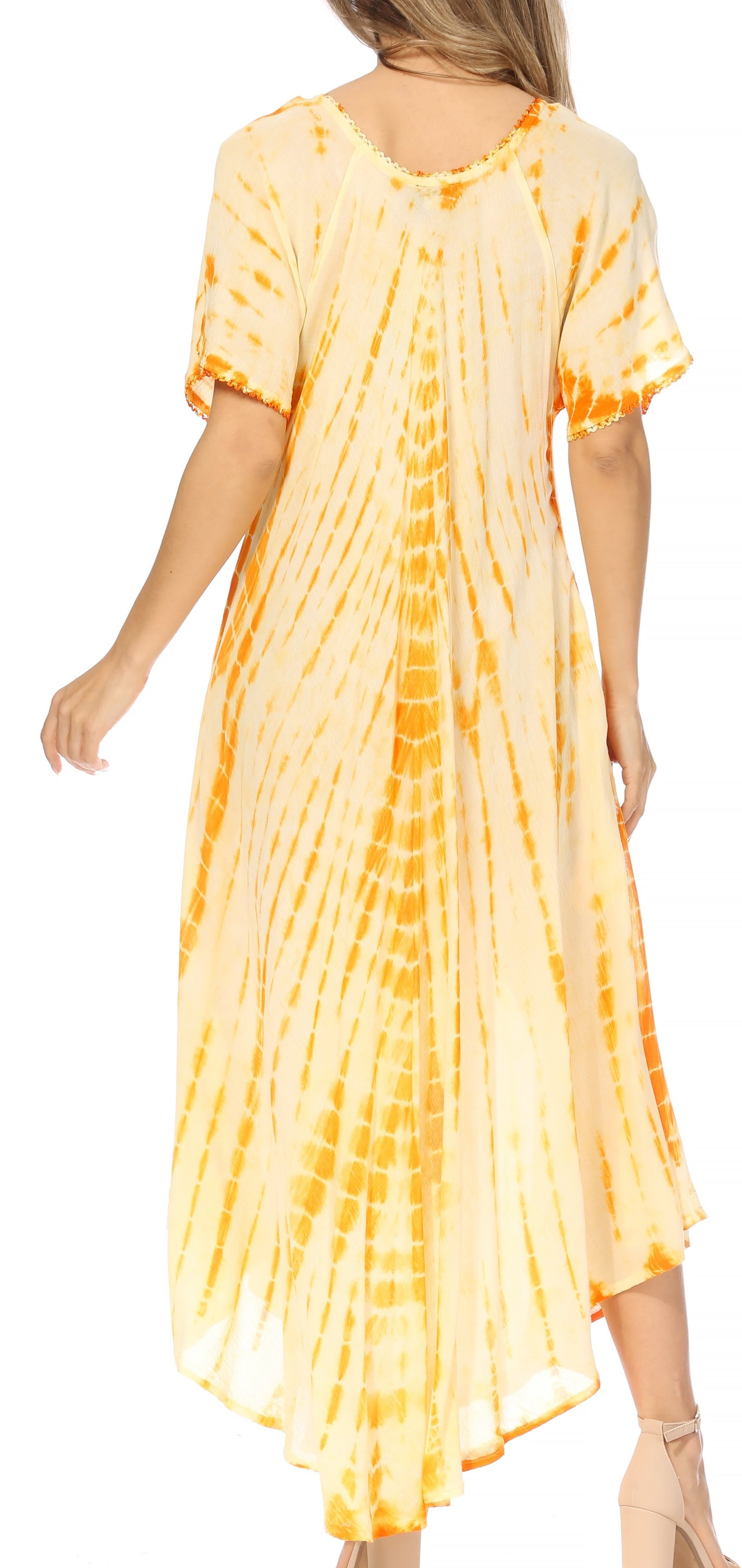 Sakkas Melika Tie Dye Caftan Dress - Concordia Style Boutique