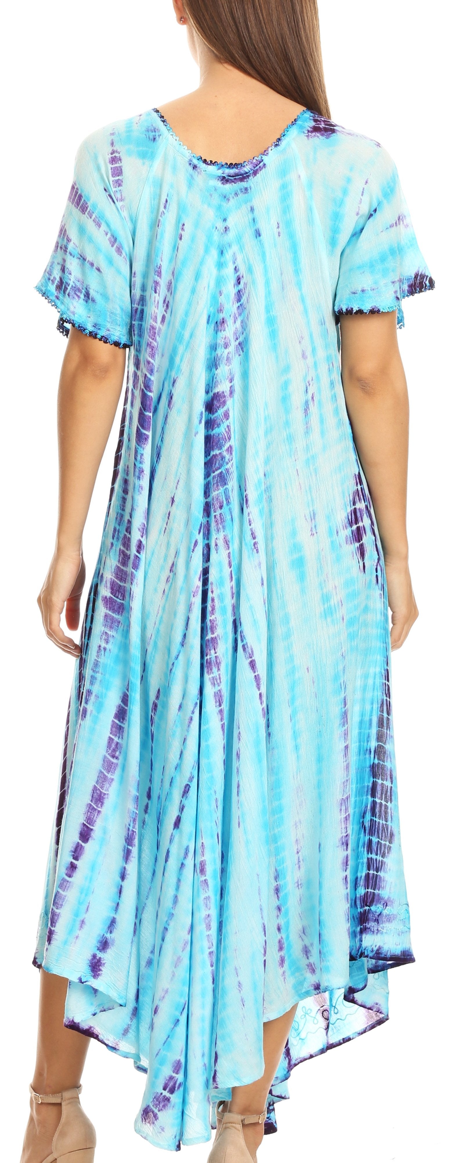 Sakkas Melika Tie Dye Caftan Dress - Concordia Style Boutique